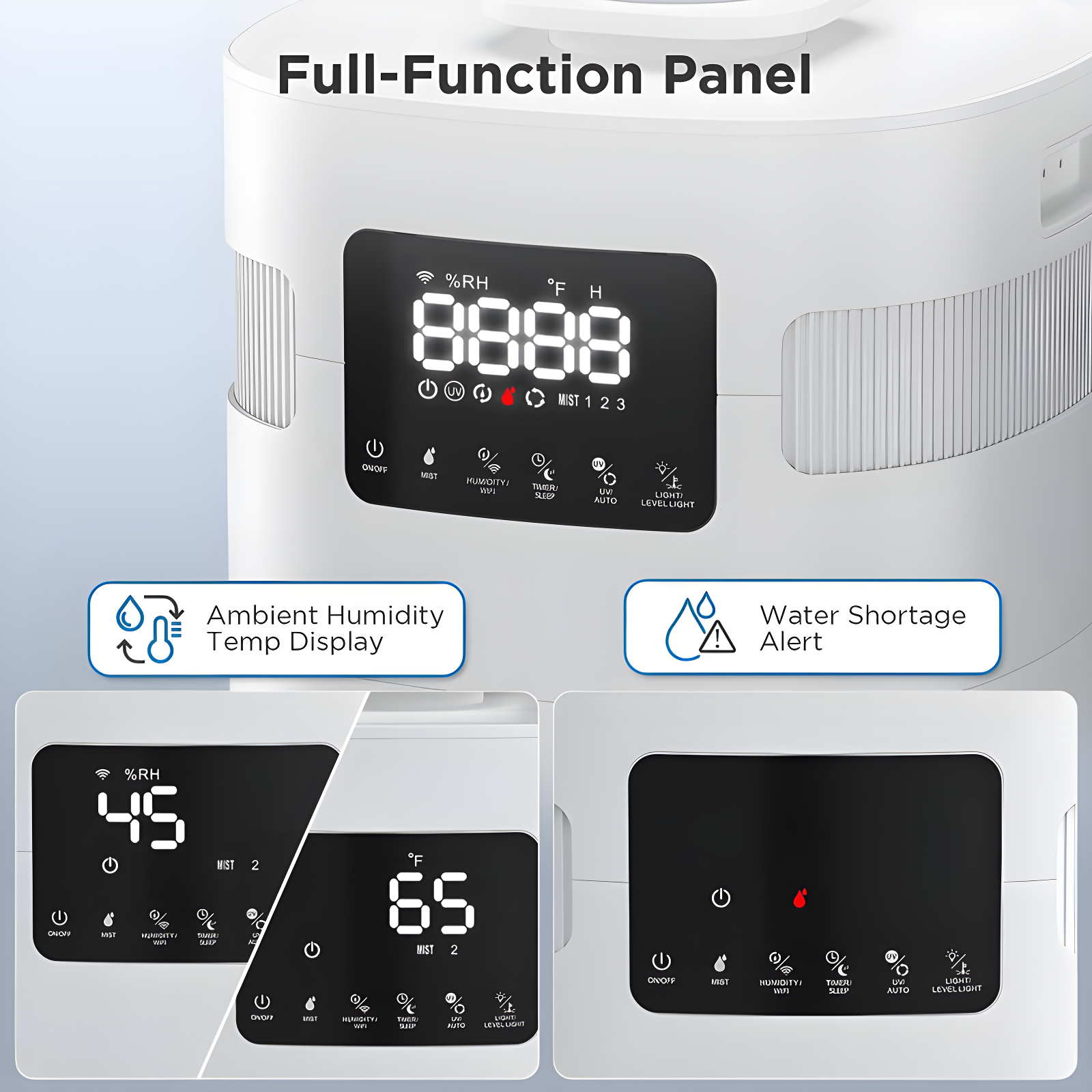 TURBRO Commercial Humidifier, WiFi-Enabled, 5.3Gal/20L Ultrasonic Air Vaporizer for Large Rooms up to 2000 Sq Ft