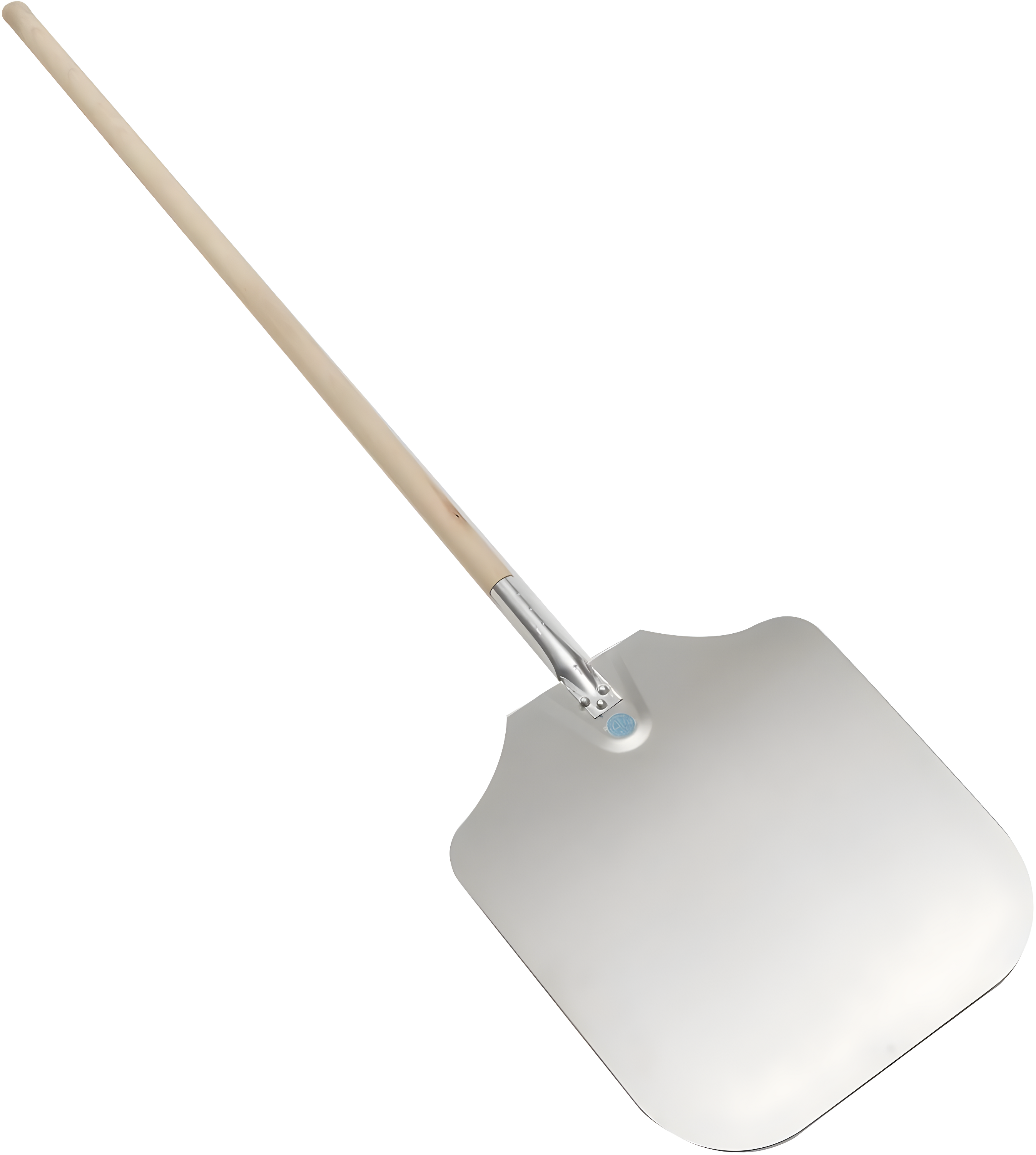 Extra Large Silver Aluminum Pizza Peel with Wood Handle
