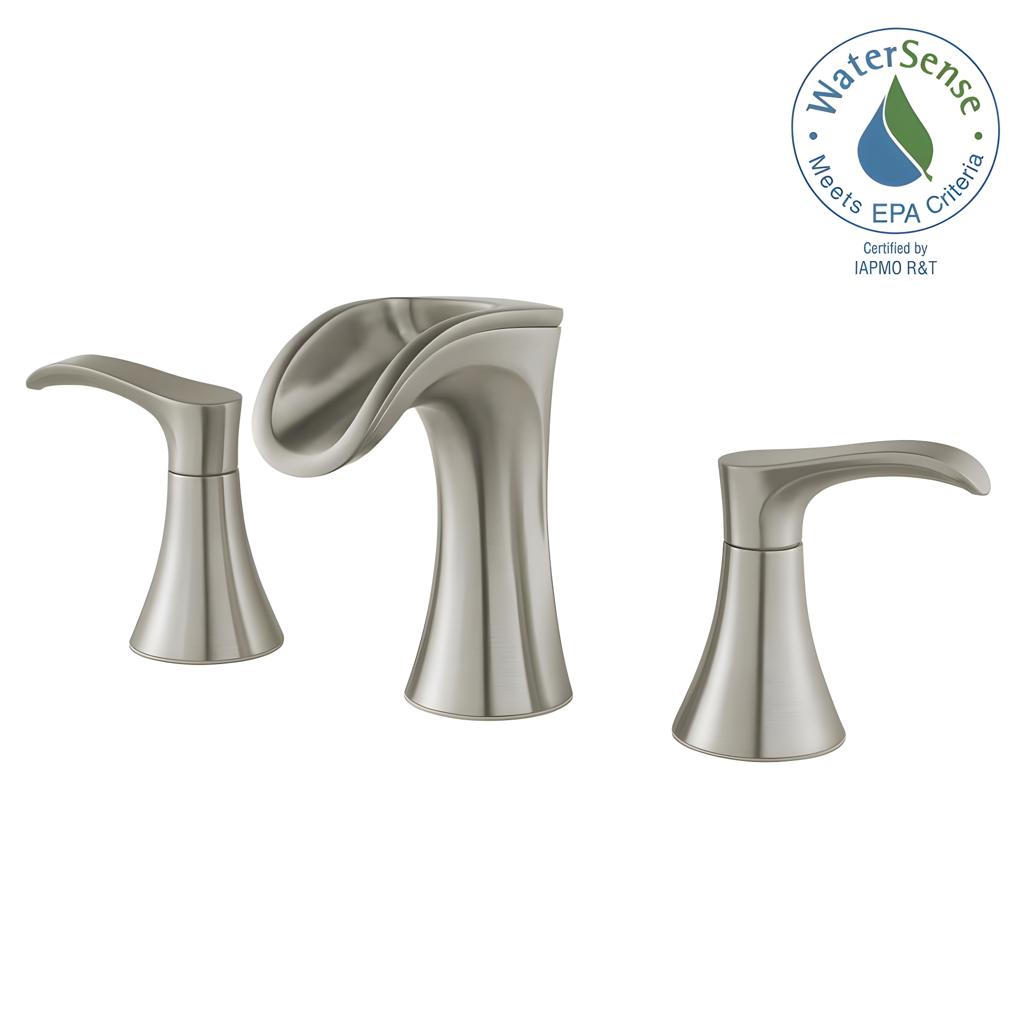 Pfister LF049BRKK Brea 8 in. Widespread 2-Handle Waterfall Bathroom Faucet in Brushed Nickel