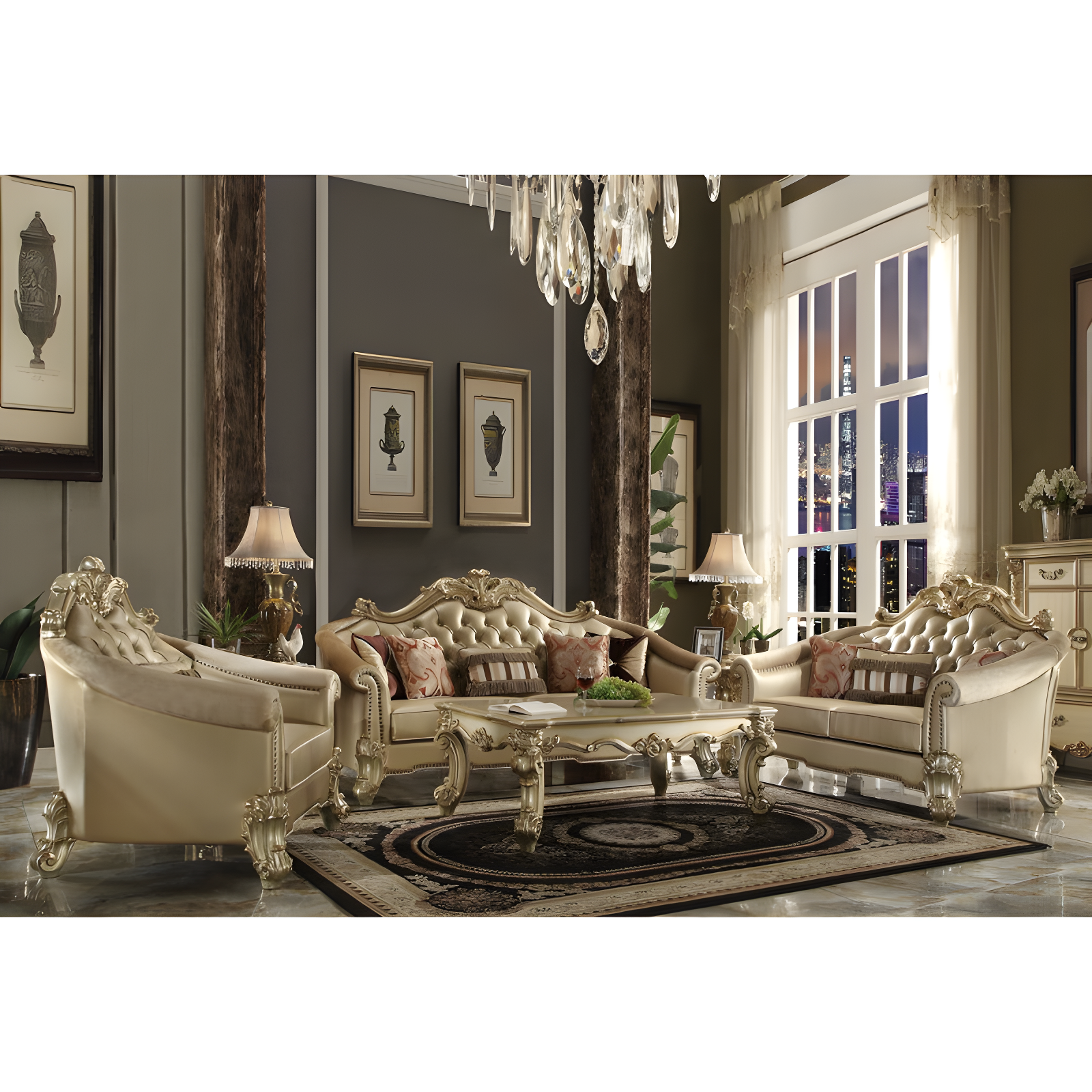 ACME Furniture Vendome 66'' Faux Leather Loveseat