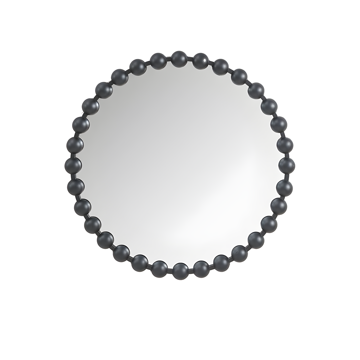 Marlowe Beaded Round Metal Wall Mirror