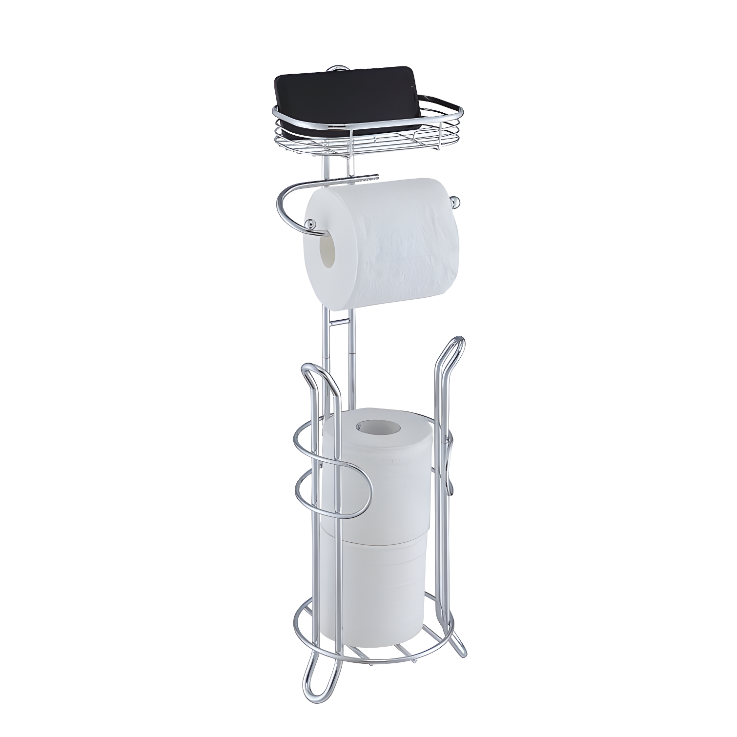 Bathroom Heavyweight Toilet Tissue Paper Roll Storage Holder Stand