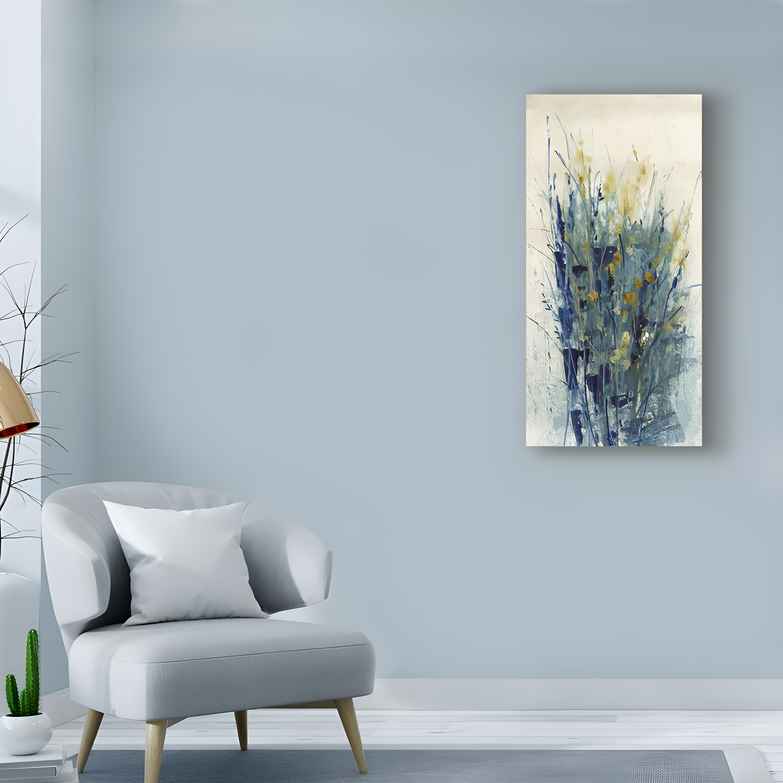 Trademark Fine Art -Tim Otoole 'Indigo Floral Ii' Canvas Art