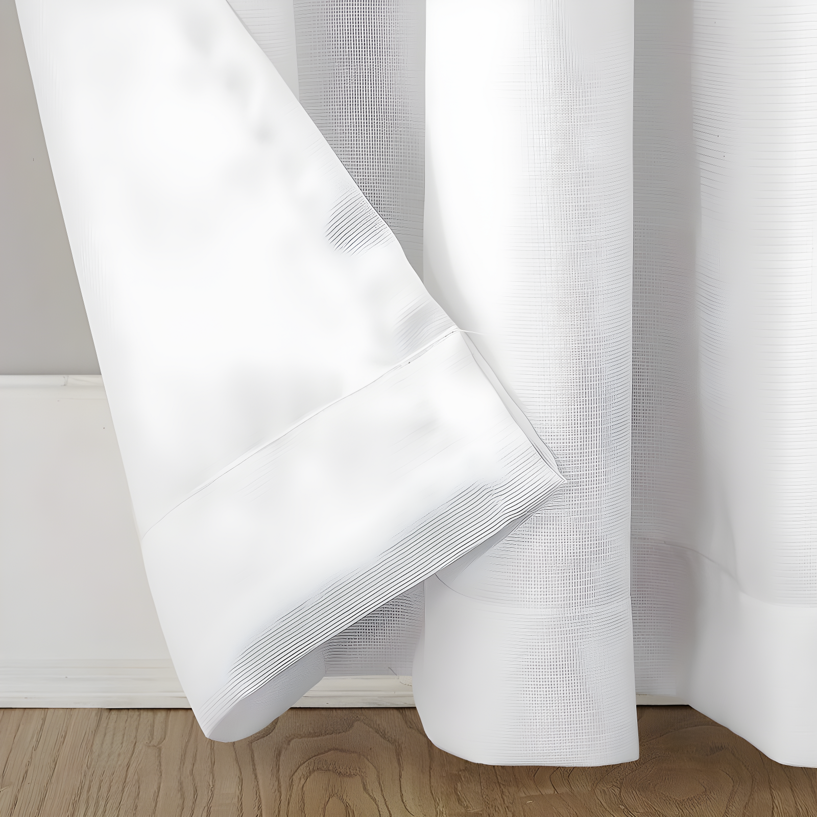 84"x40" Sora Casual Textured Light Filtering Grommet Top Curtain Panel White - No. 918