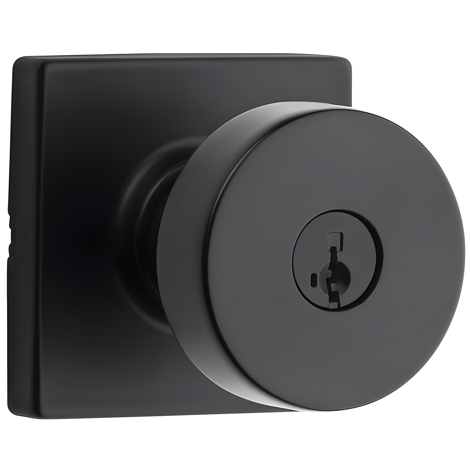 Pismo Keyed Door Knob with Square Rosette and Smartkey
