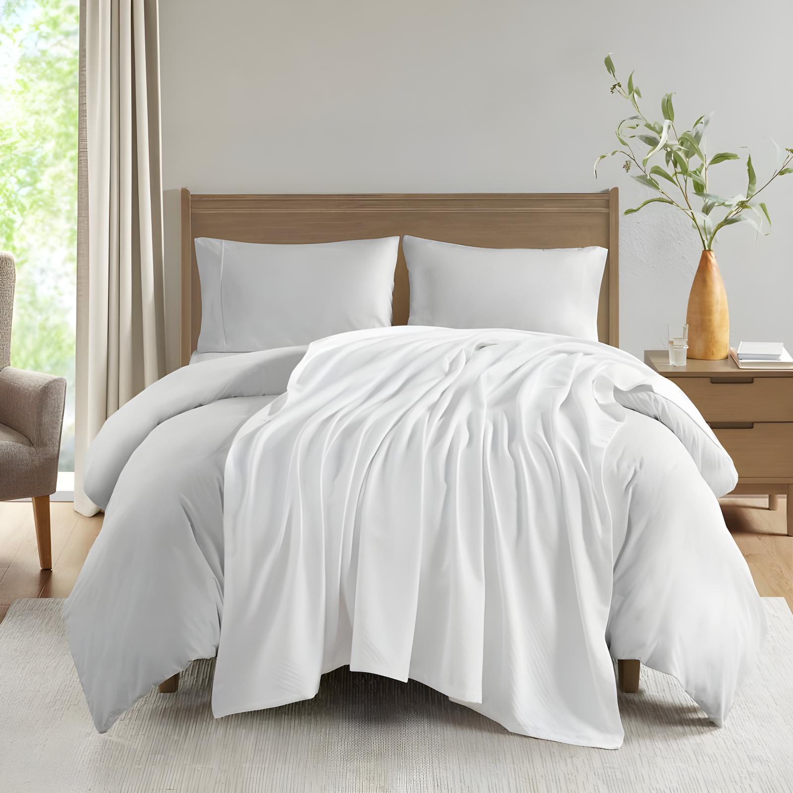 Madison Park Bed Blanket Liquid Cotton Twin White: Lightweight, Year-Round Comfort, OEKO-TEX Certified