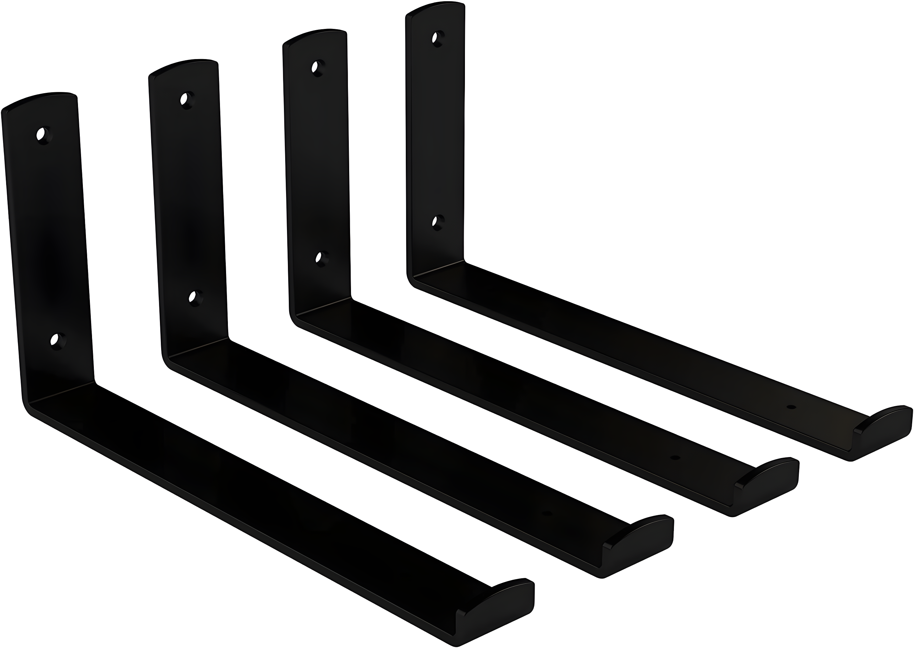 Black N900-002 11 inch Floating Shelves Heavy Duty Shelf Metal L Bracket with Wall Anchors, 11.8” x 5.9, Size