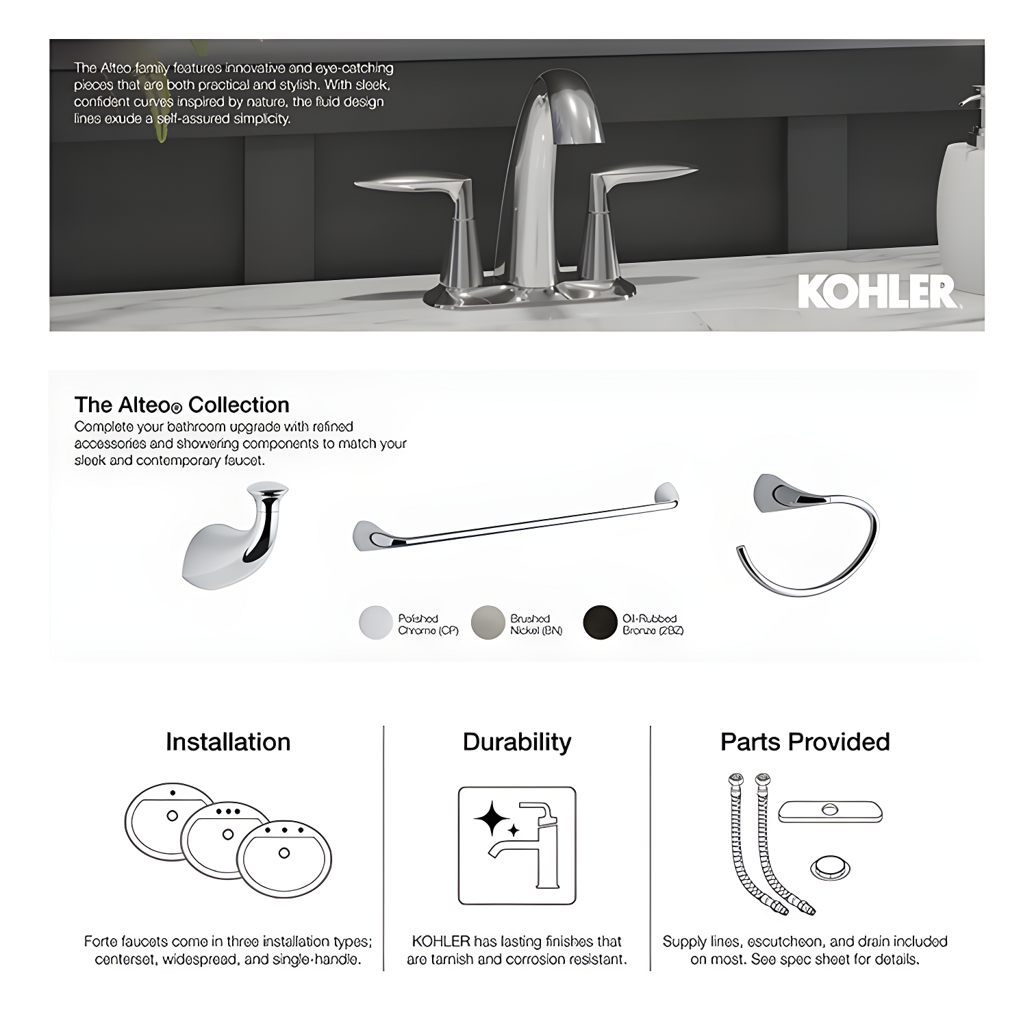 Alteo Wall Mounted Towel Ring for Bathroom, Metal Bathroom Hand Towel Ring