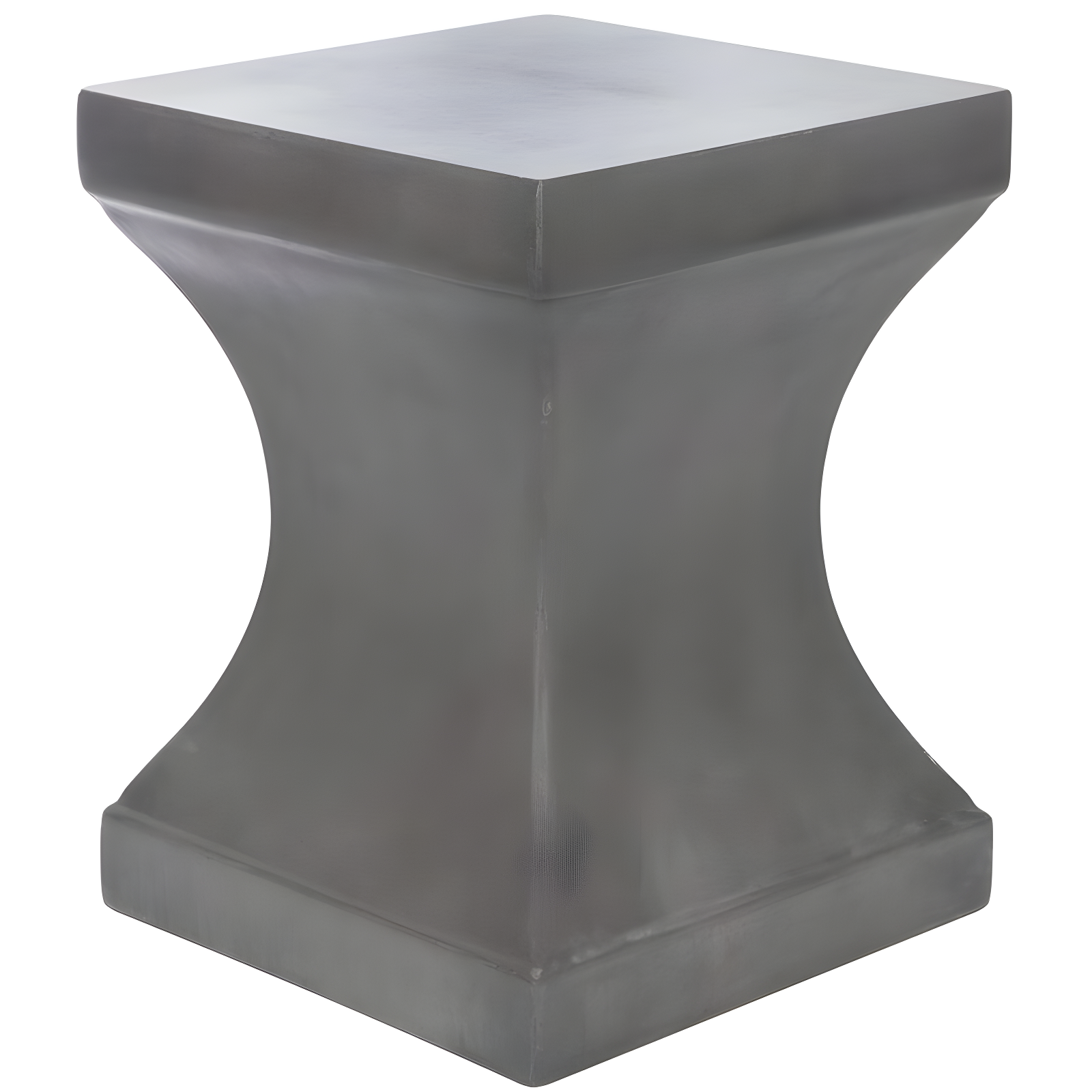 Curby Concrete Indoor/Outdoor Accent Stool - Dark Grey - Safavieh