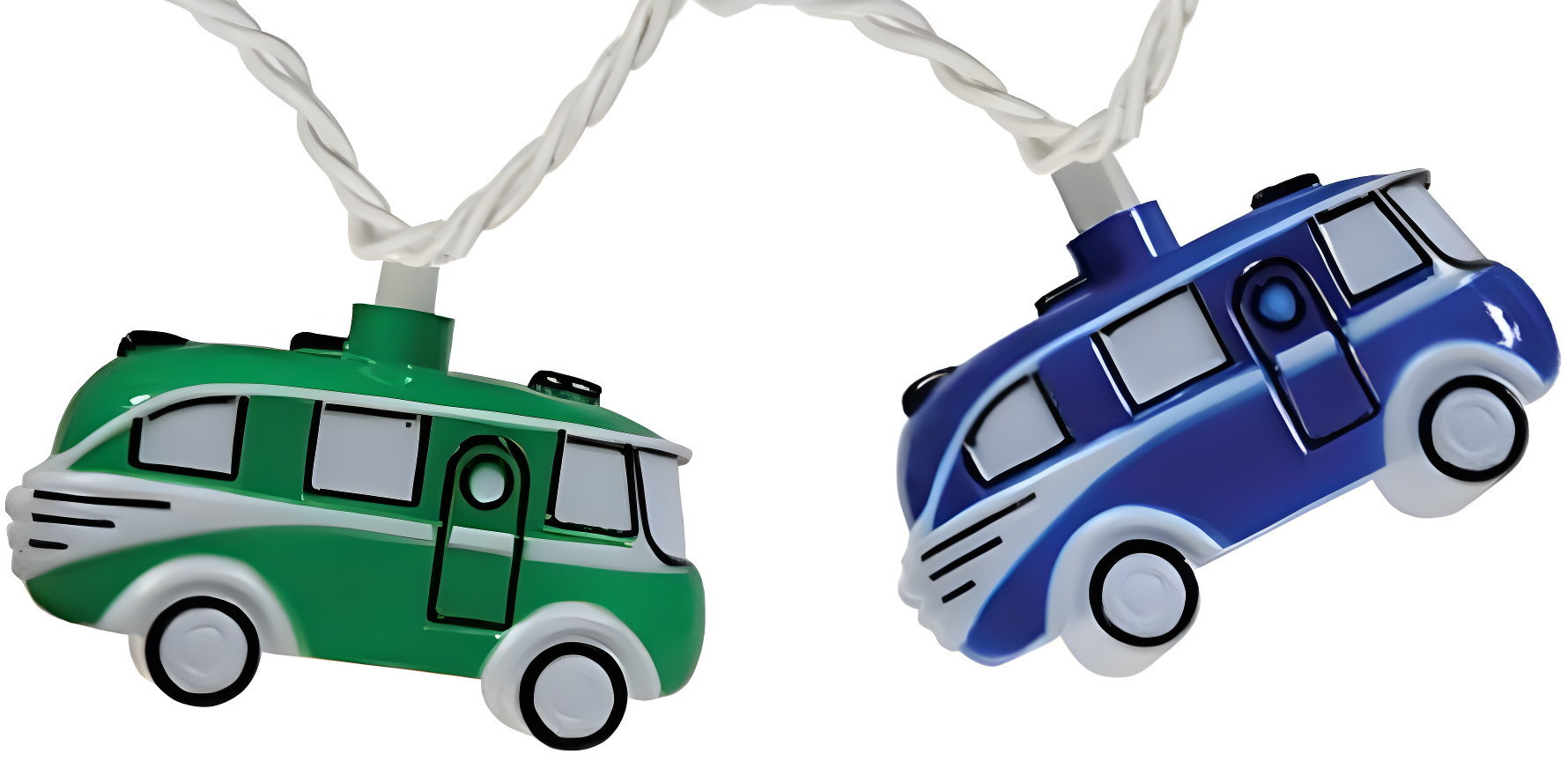 Camco Retro Class A RV Party Lights | 8-Foot Strand | Indoor or Outdoor Use | Multicolor (42654)