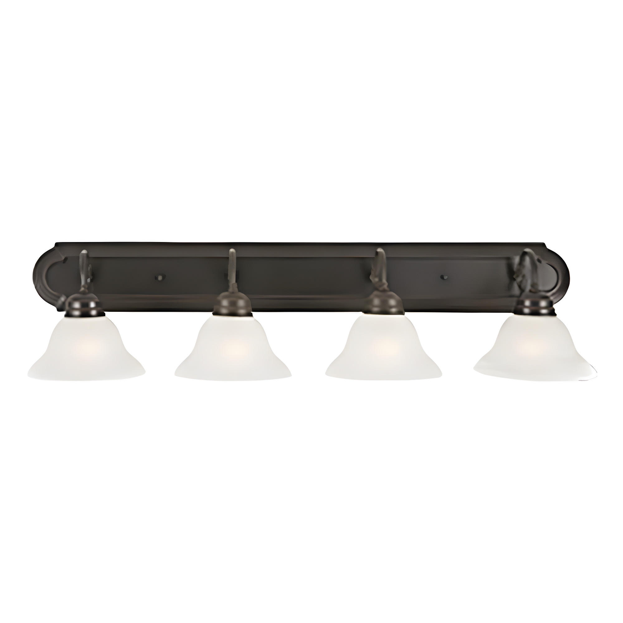 Design House Millbridge 4-Light Dimmable Vanity Light with Frosted Glass, Bronze