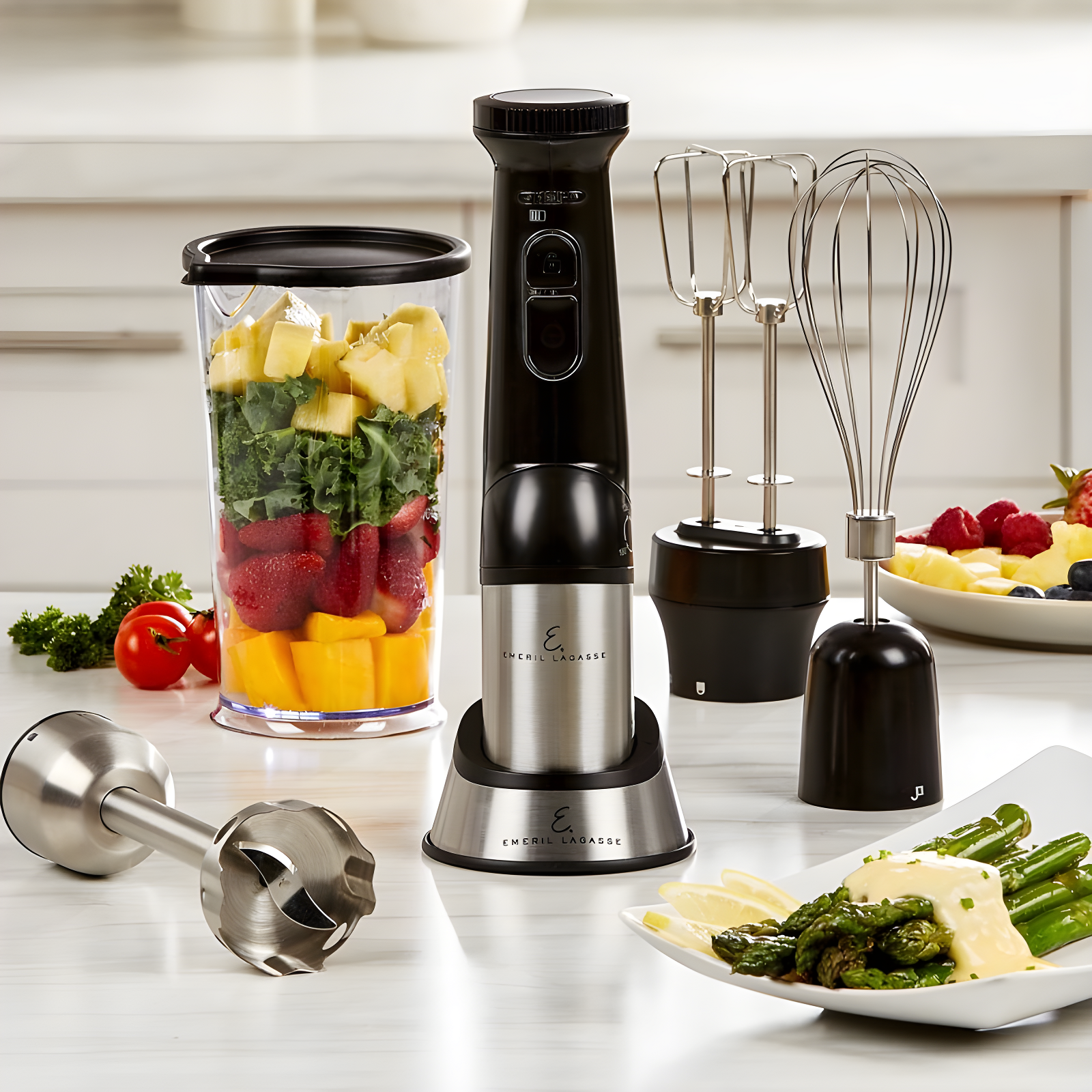 Emeril Lagasse Blender & Beyond: As Seen on TV, Immersion Blender, Adjustable Speed, Dishwasher-Safe, Black