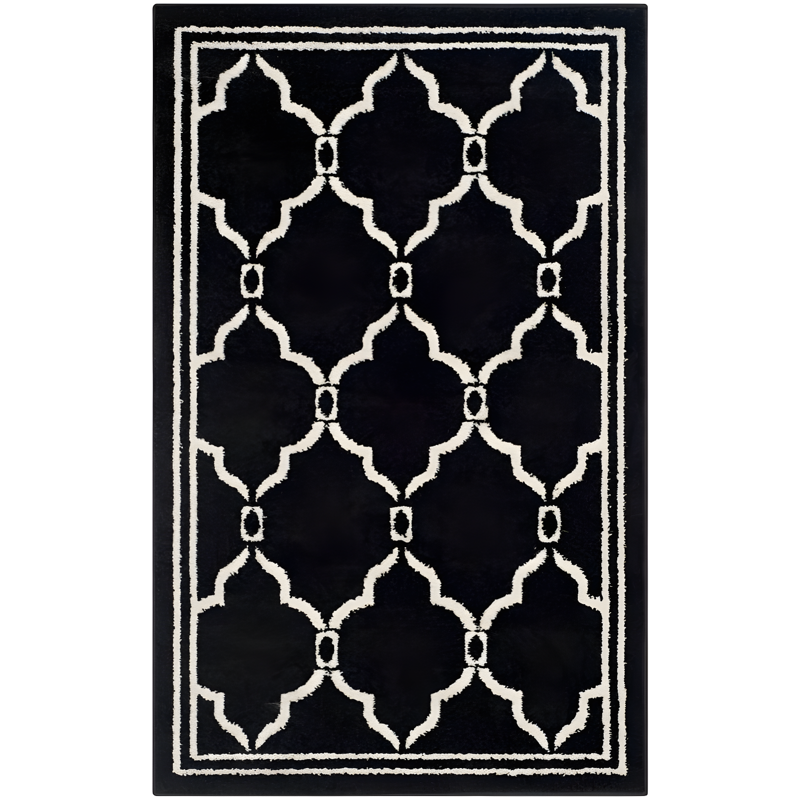 Amherst AMT414 Power Loomed Indoor Accent Rug - Anthracite/Ivory - 2'6"x4' - Safavieh