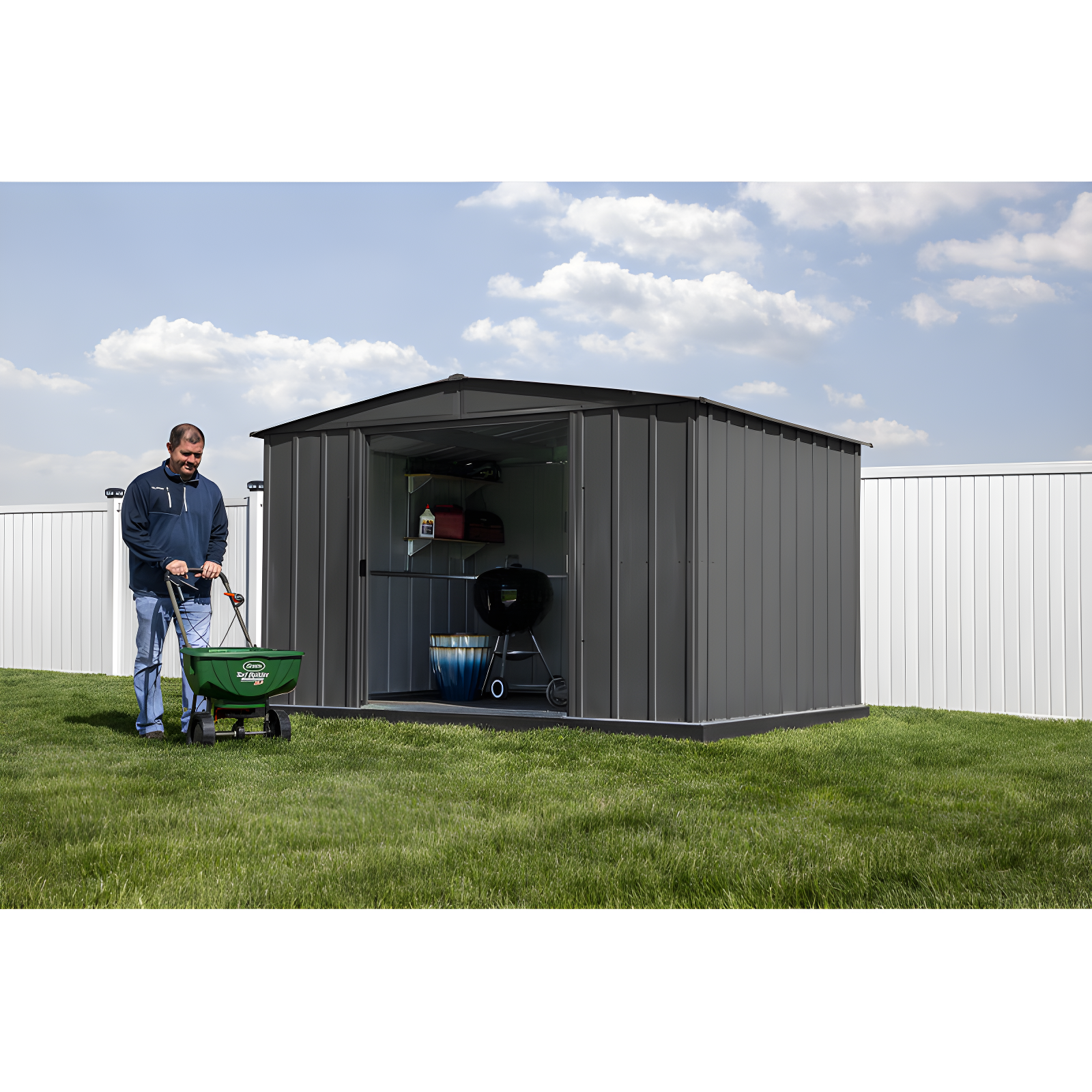 Arrow 10 ft. W x 8 ft. D Metal Storage Shed