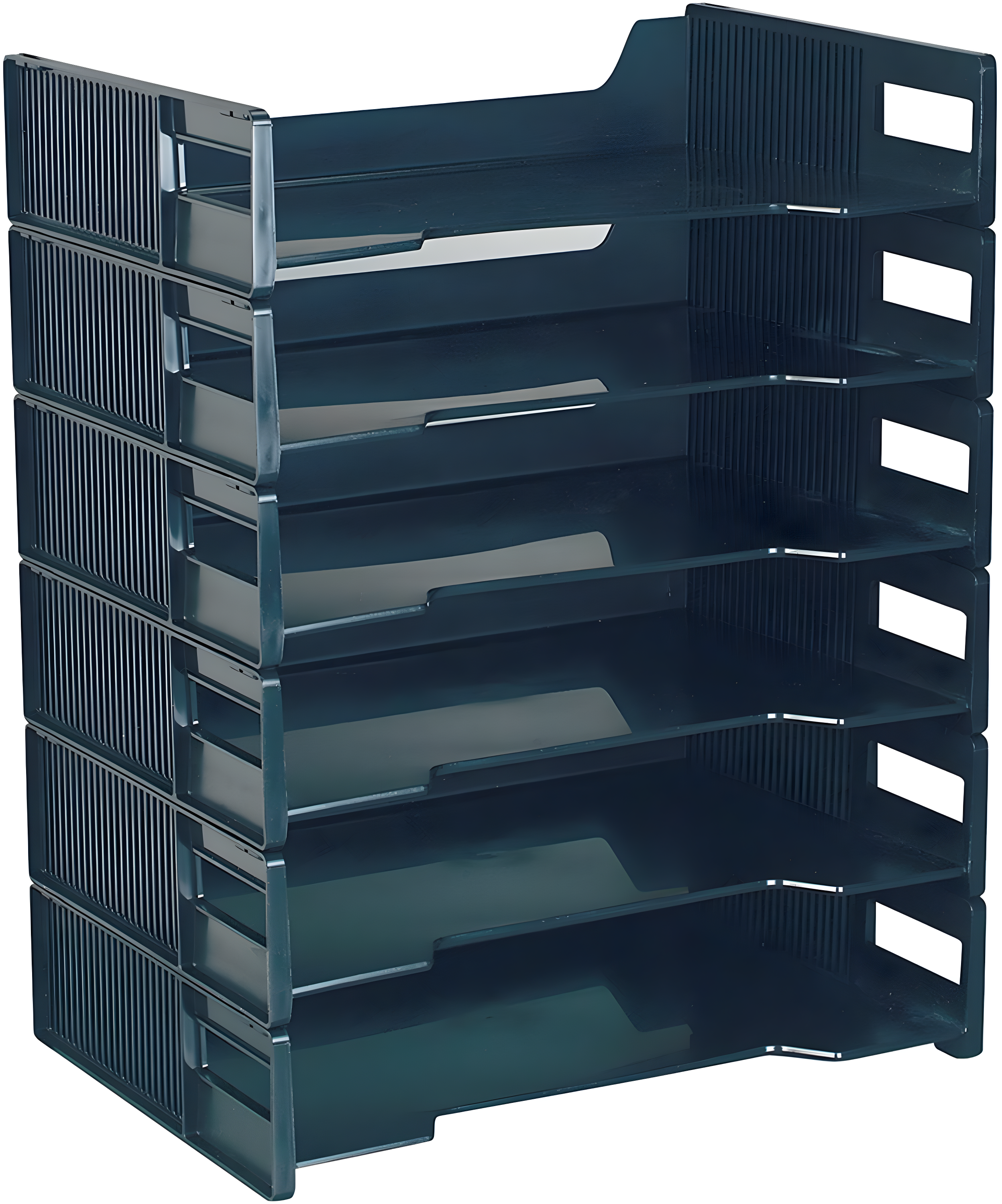 Tomorotec Stackable Letter Tray Set, Black, 6 Count