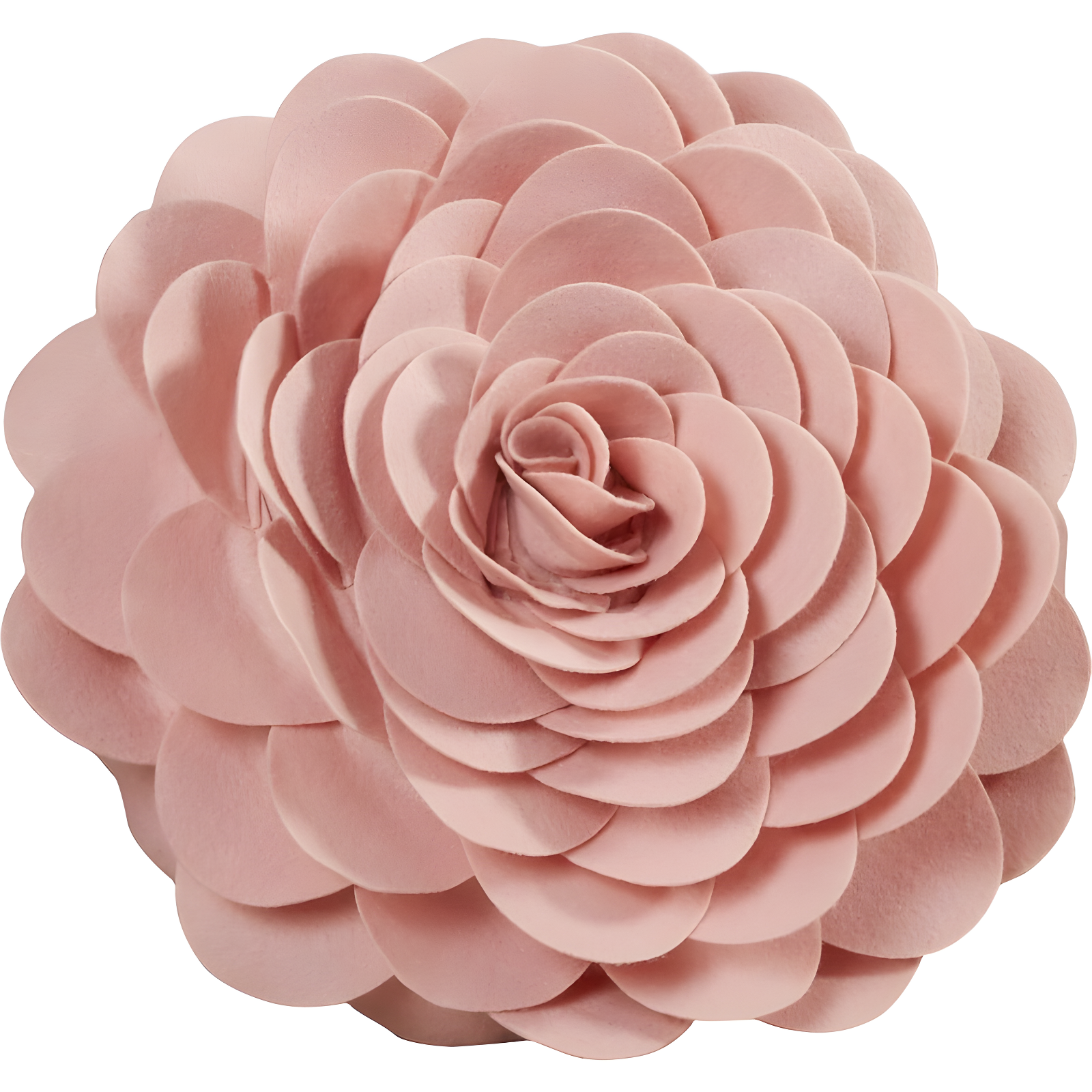 Flower Appliqued Felt Throw Pillow