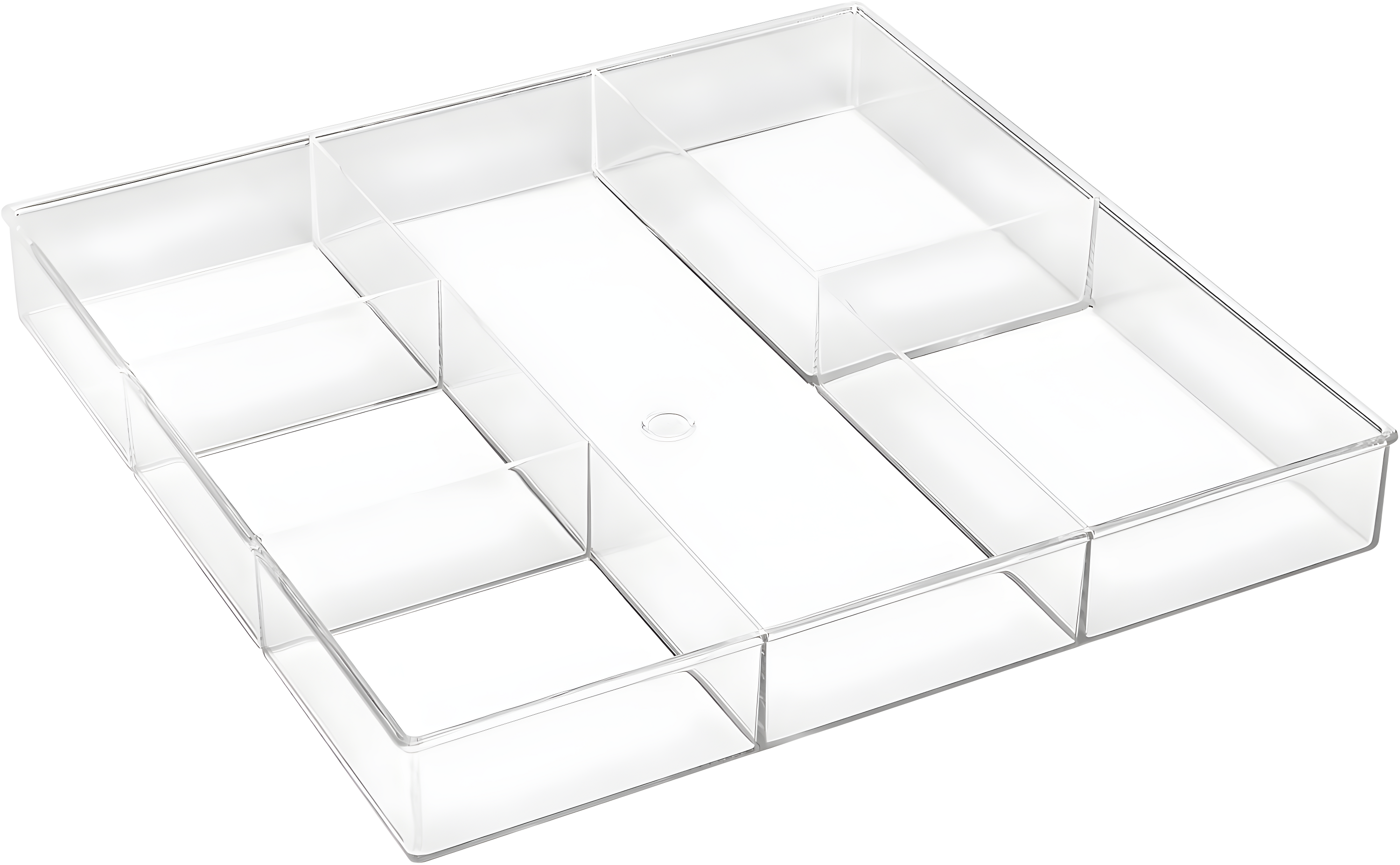 Whitmor 6789-3065 6 Section Clear Drawer Organizer