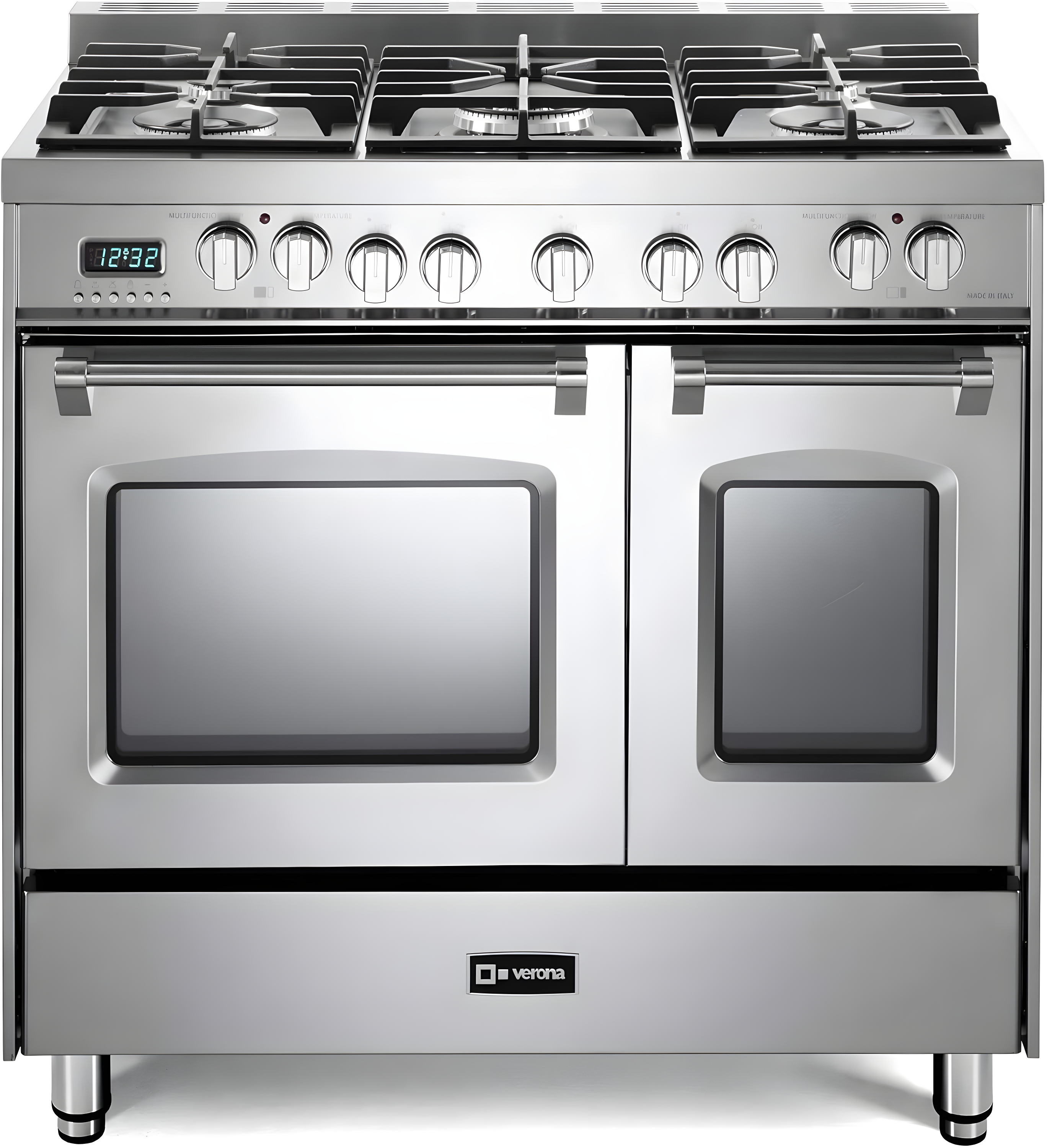 VERONA VPFSGE365DSS Stainless Steel 36" Prestige Dual Fuel Double Oven Range