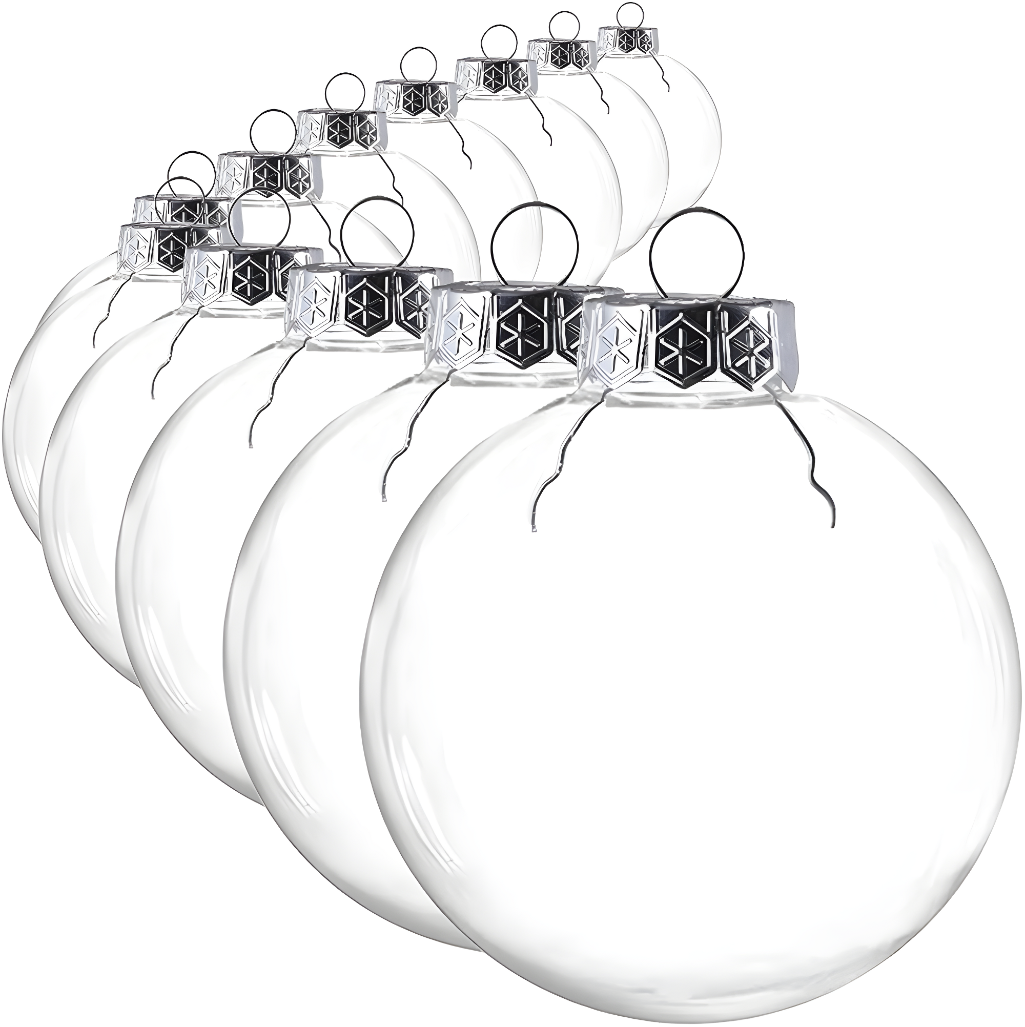 NOGIS 12 PCS 3.15 Inch Clear Ornaments Balls, Christmas DIY Fillable Ball Transparent Ball Baubles Crafts for Party Favor Wedding Christmas Birthday Home Decor