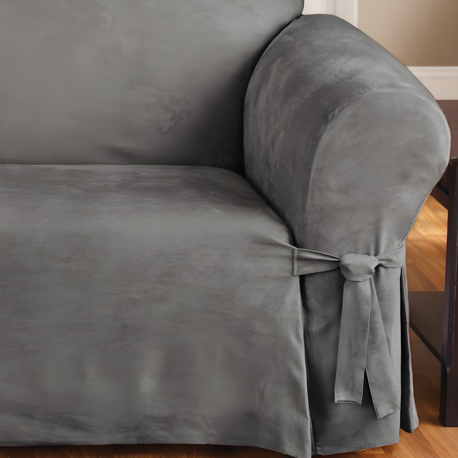 Soft Suede Box Cushion Sofa Slipcover