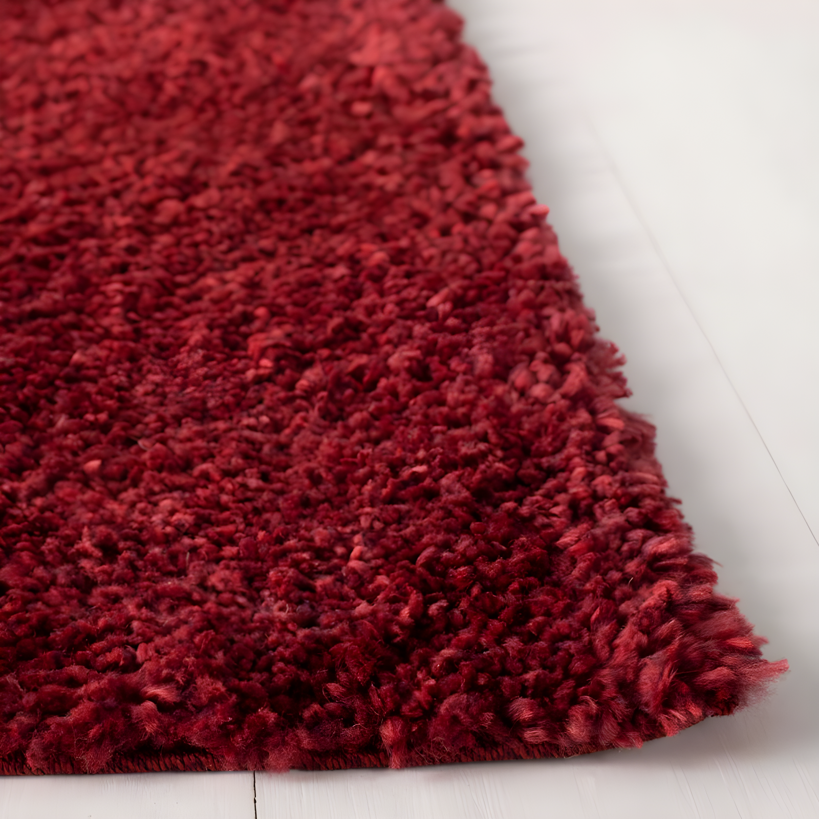 August Shag 900 AUG900 Power Loomed Indoor Area Rug - Burgundy - 8'x10' - Safavieh