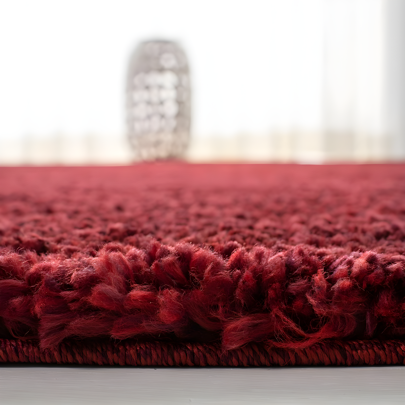 August Shag 900 AUG900 Power Loomed Indoor Area Rug - Burgundy - 8'x10' - Safavieh
