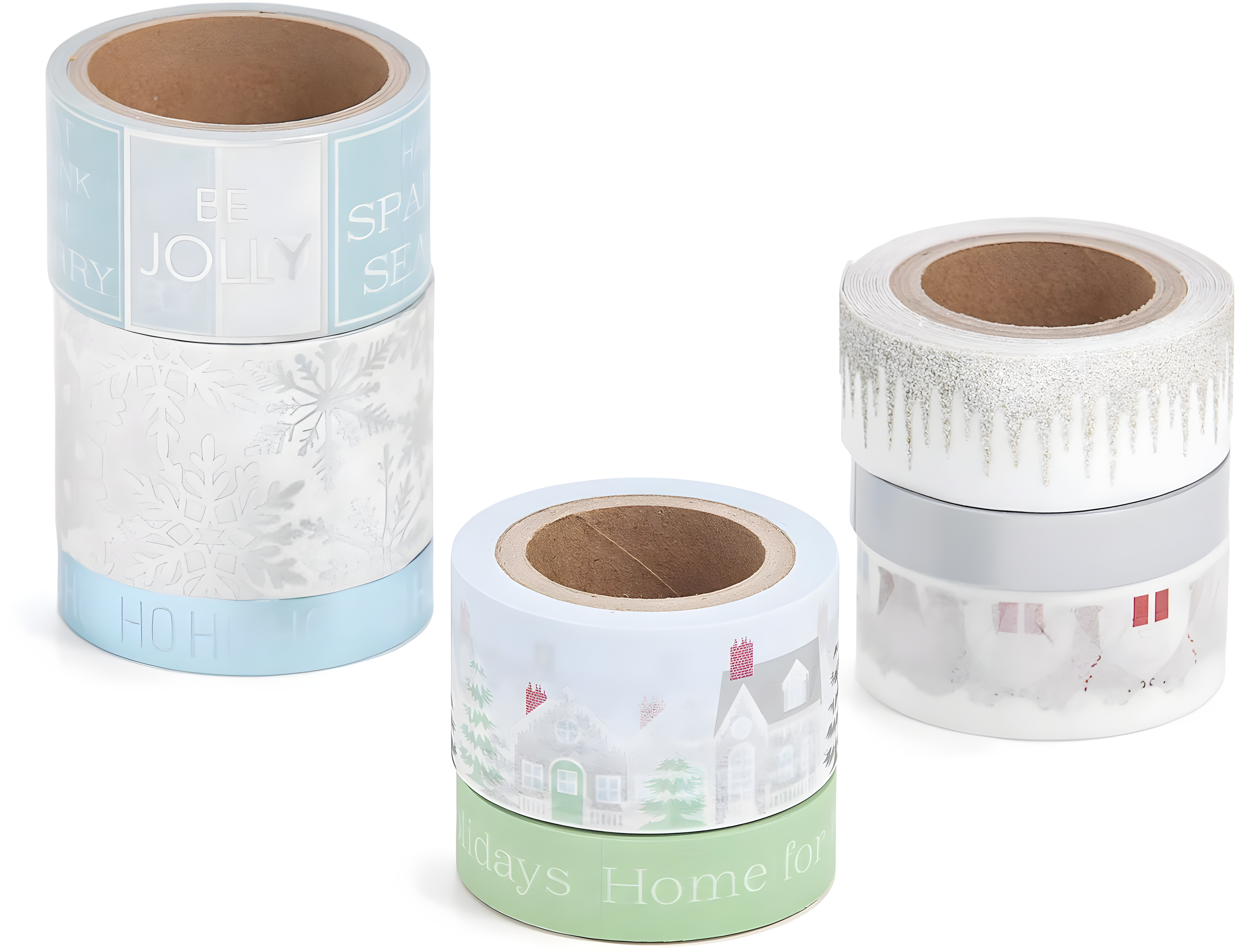 Martha Stewart Crafts Light Blue Christmas Washi Tape, 8 Pieces