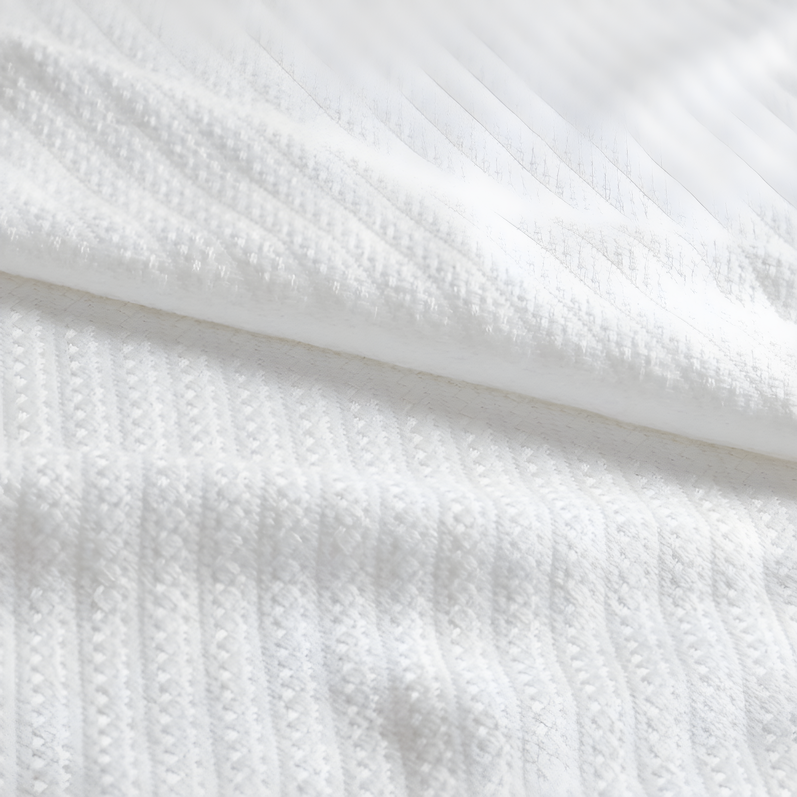 Madison Park Bed Blanket Liquid Cotton Full/Queen White: Machine Washable, No Fill Lightweight