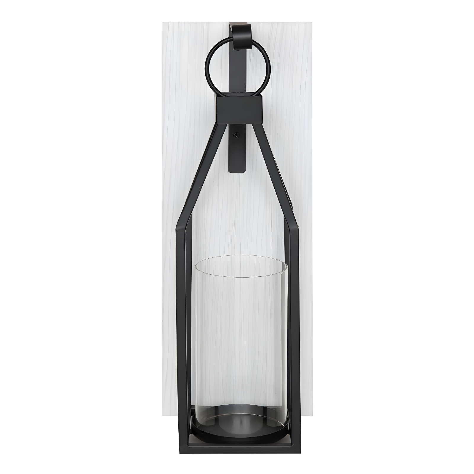 Kate and Laurel Oakly Rectangle Wood Wall Sconce, 7x18, White