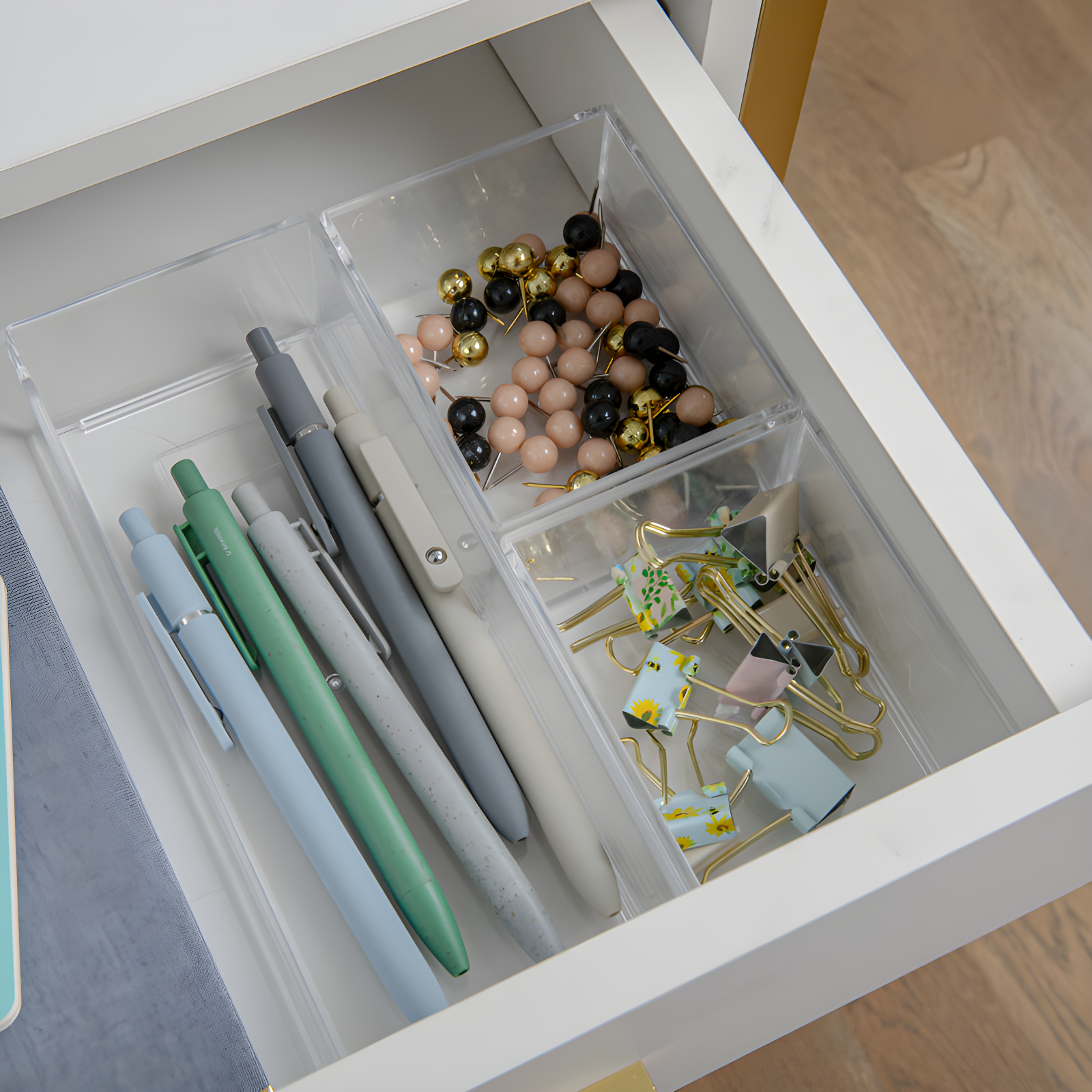 Martha Stewart Thomas Martha Stewart Stack and Slide Plastic Tray Office Desktop Organizers