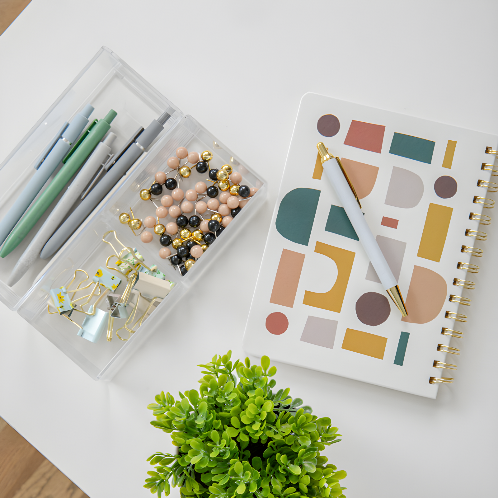 Martha Stewart Thomas Martha Stewart Stack and Slide Plastic Tray Office Desktop Organizers