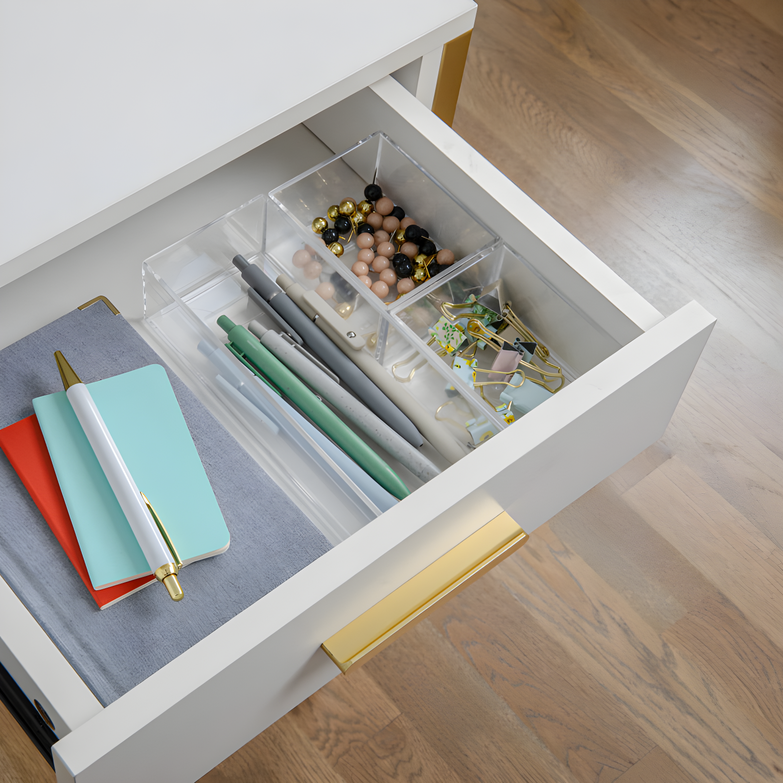 Martha Stewart Thomas Martha Stewart Stack and Slide Plastic Tray Office Desktop Organizers