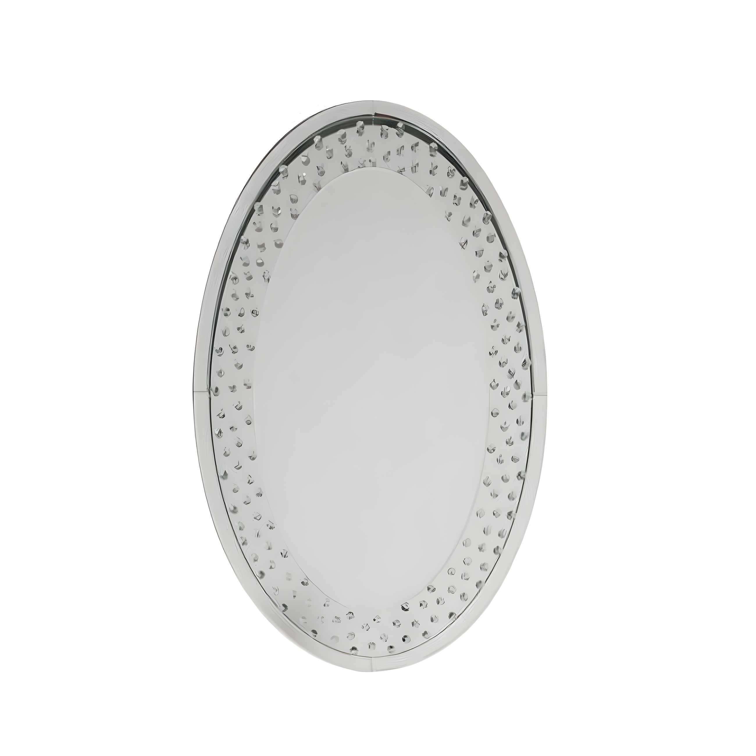 ACME  Nysa Accent Wall Mirror - Mirrored & Faux Crystals