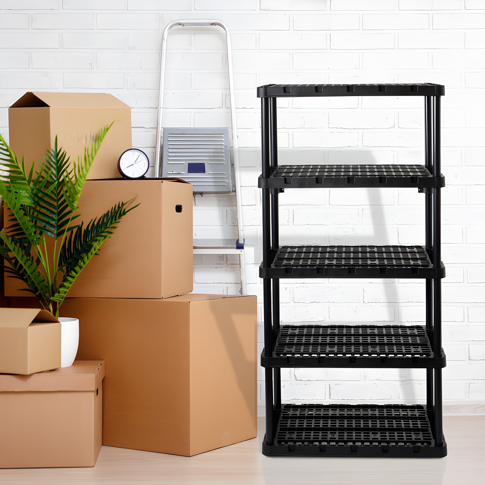 36'' W Plastic Shelving Unit