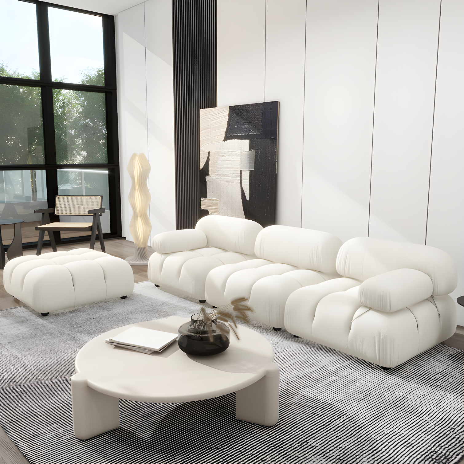 Sigma 4 - Piece Modular Upholstered Reversible L-Sectional