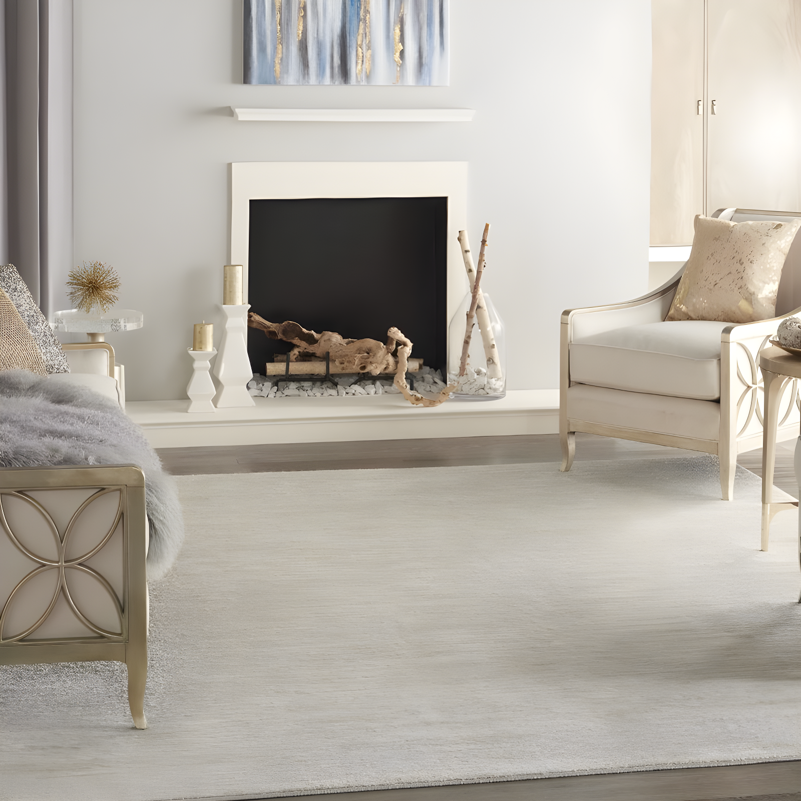 Nourison Essentials Easy Care Indoor Outdoor Area Rug - Ivory Beige 8' x 11'