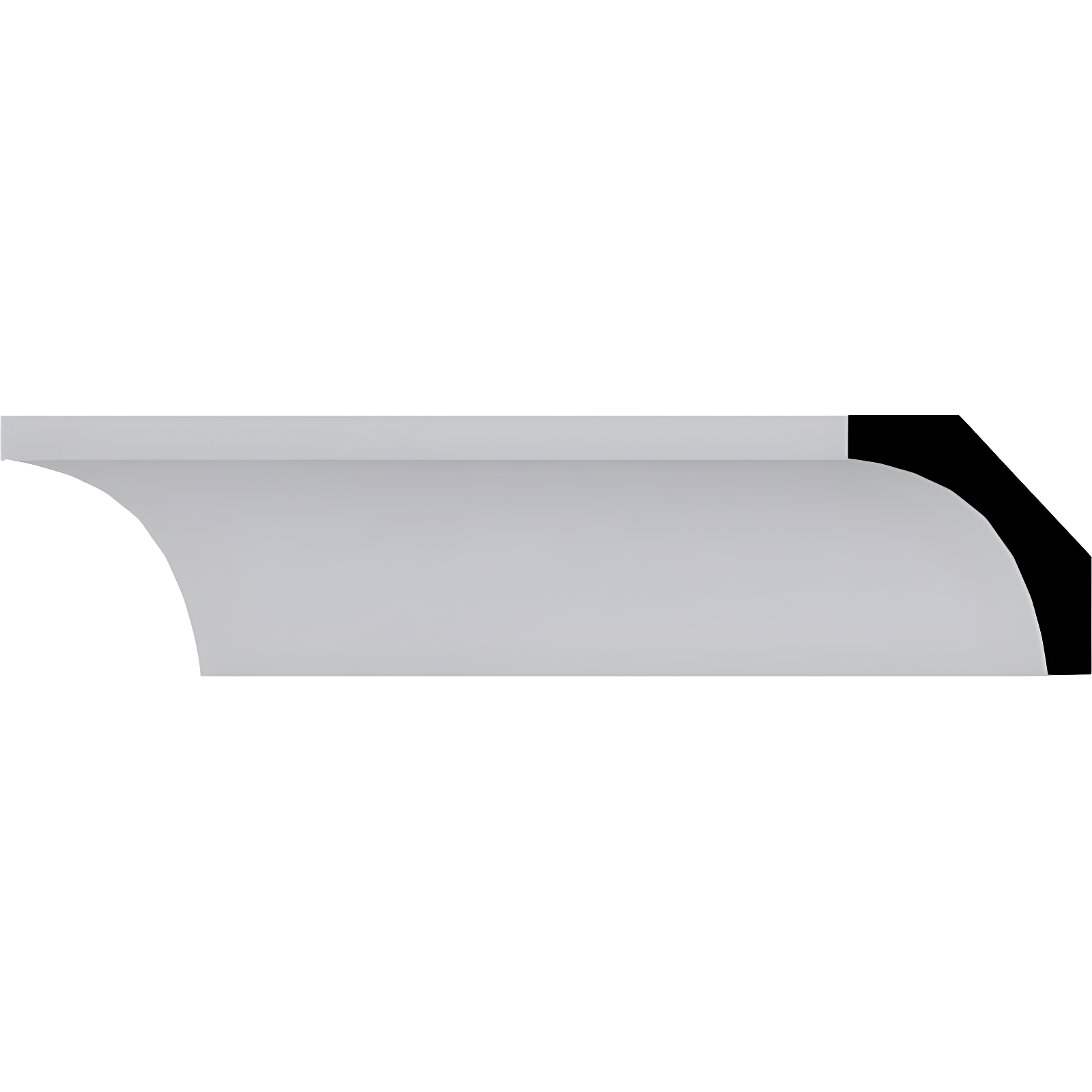 Ekena Millwork 2"H x 1 7/8"P x 2 3/4"F x 94 1/2"L Reece Traditional Smooth Crown Moulding