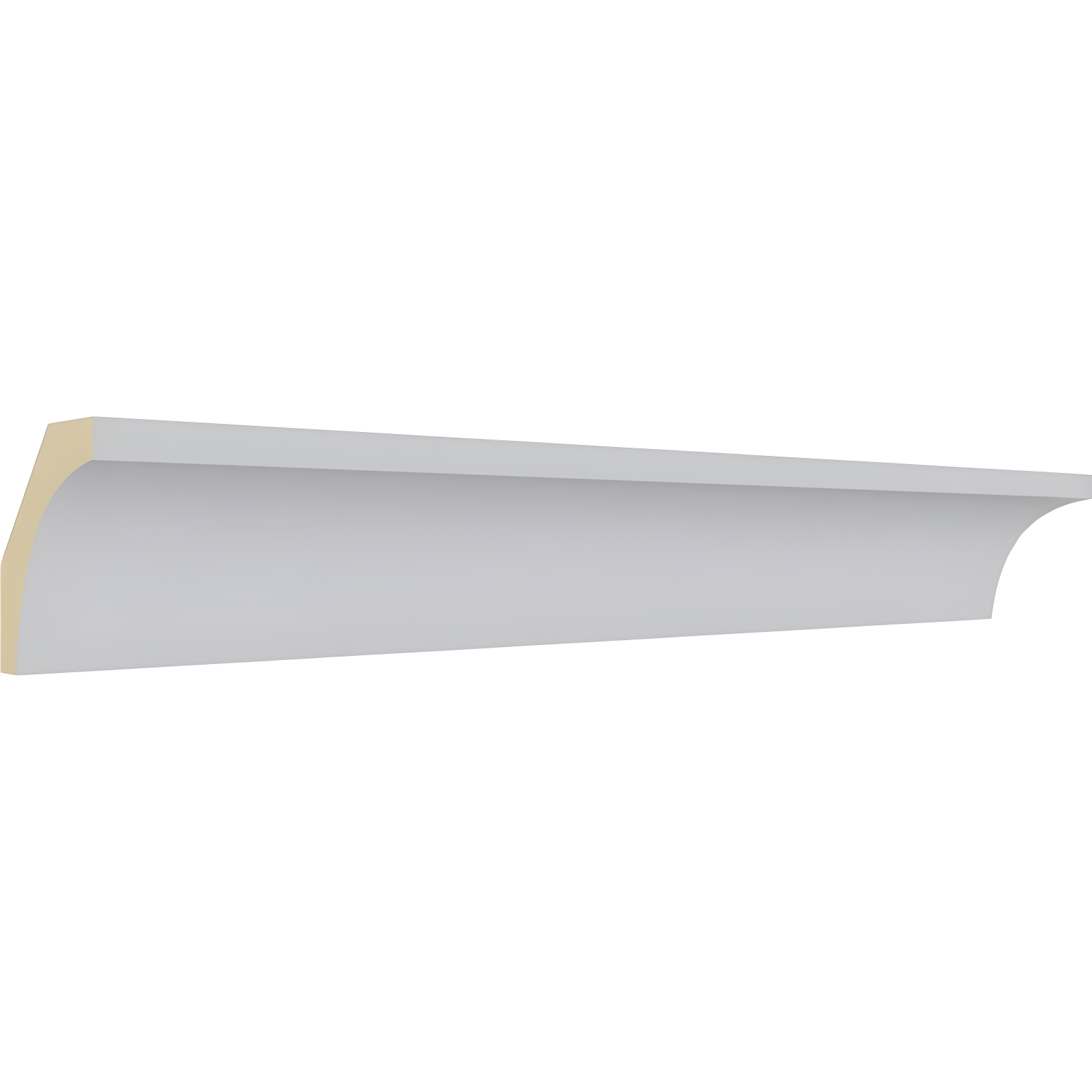 Ekena Millwork 2"H x 1 7/8"P x 2 3/4"F x 94 1/2"L Reece Traditional Smooth Crown Moulding