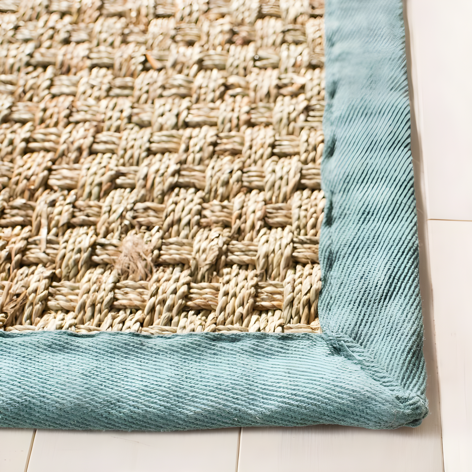Natural Fiber NF114 Power Loomed Indoor Accent Rug - Natural/Light Blue - 2'x3' - Safavieh.