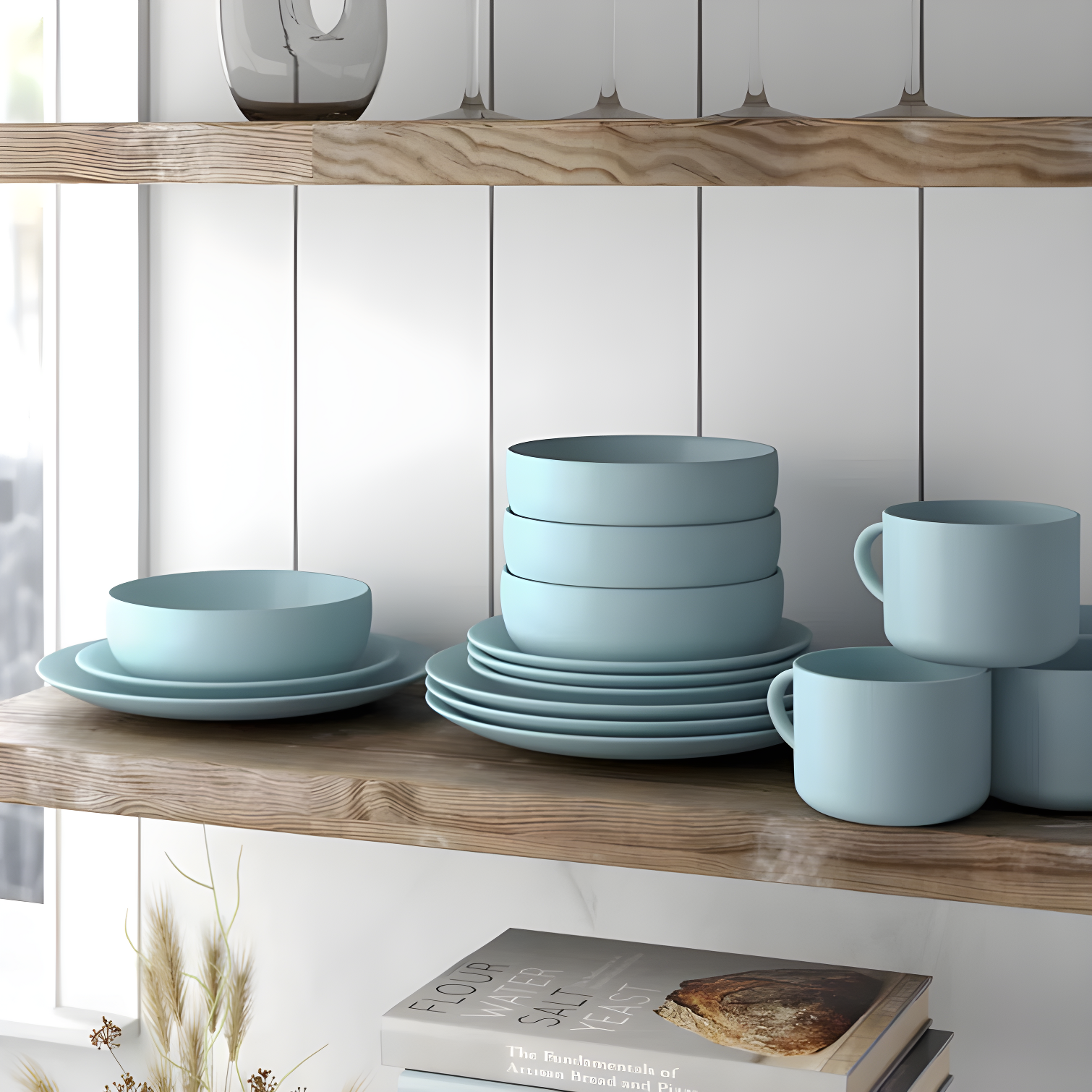 Wazee Matte 16 Piece Dinnerware Set, Service for 4