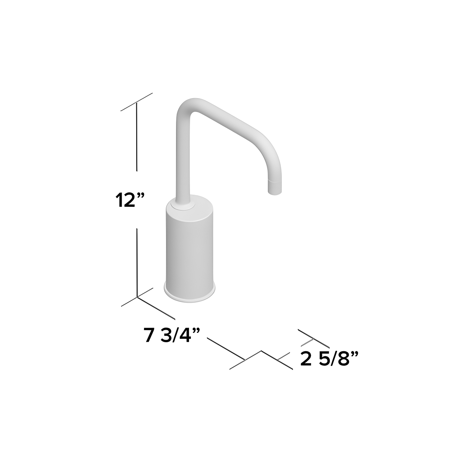 Gooseneck Single-Hole Touchless Hybrid Energy Cell-Powered Commercial Faucet with Insight Technology