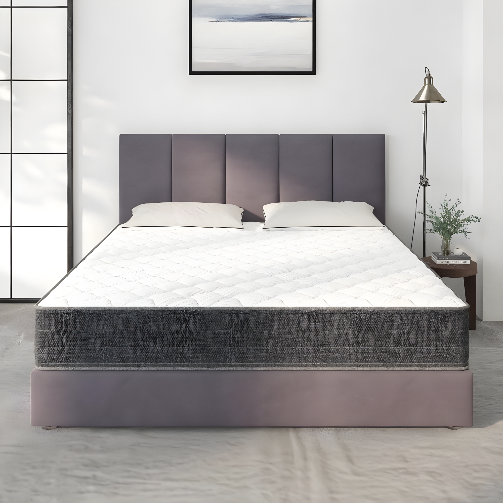 NapQueen Victoria 12" King, Hybrid of Cooling Gel Infused Memory Foam and Pocket Spring Mattress, Bed in a Box, Adult
