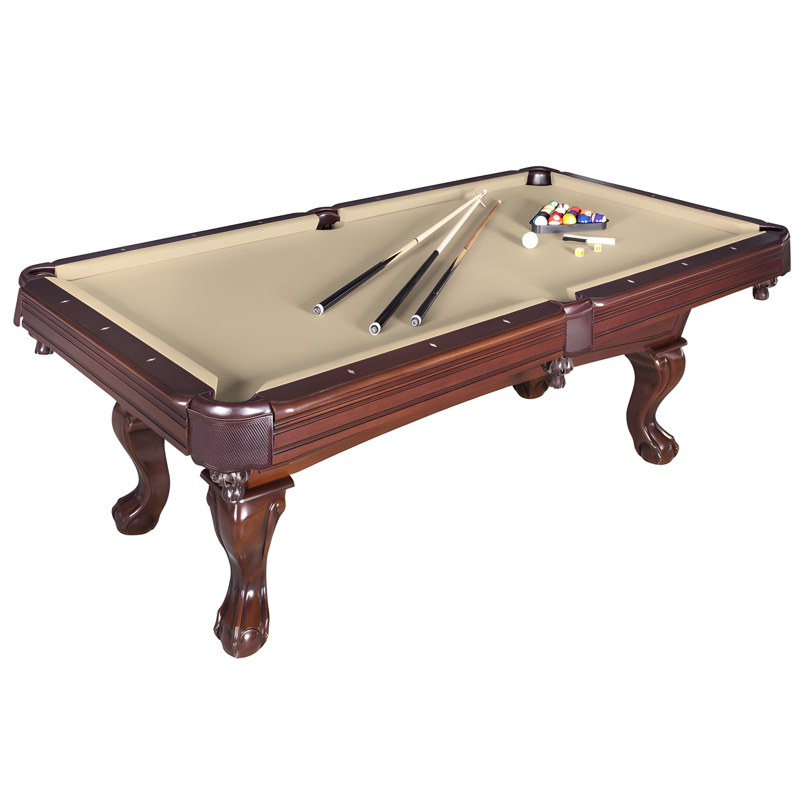 Hathaway Games Hathaway Augusta 8 Ft Furniture Pool Table – Includes Cue Sticks, Billiard Balls – Classic Design Perfect for Family, Home, Dining, or Living Room