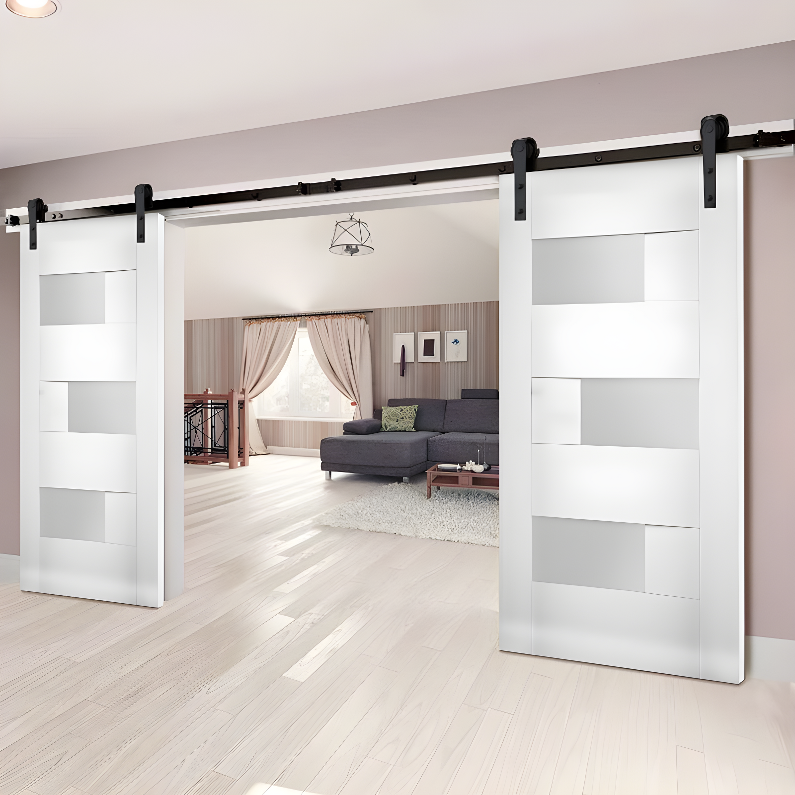 Sete Frosted Glass Standard White Door Slab