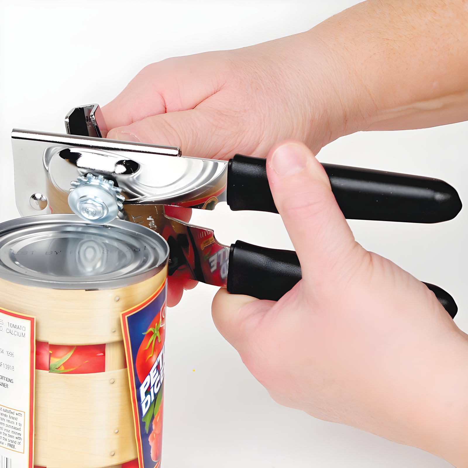 John J. Steuby Hand-Held Can Opener Rubberized Grip Long-Lasted Heavy Gauge Steel 7"