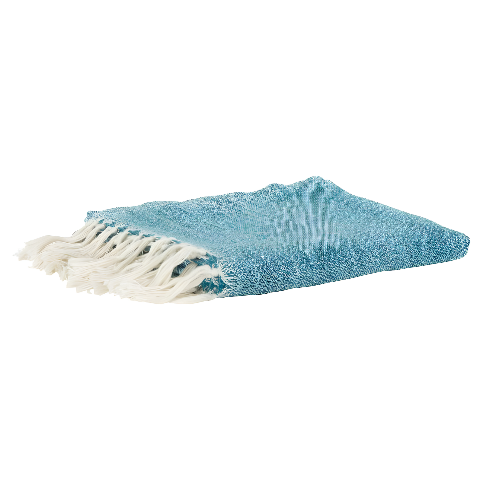 50"x60" Striped Throw Blanket Turquoise Blue - Rizzy Home: Durable, Machine Washable, Indoor/Outdoor