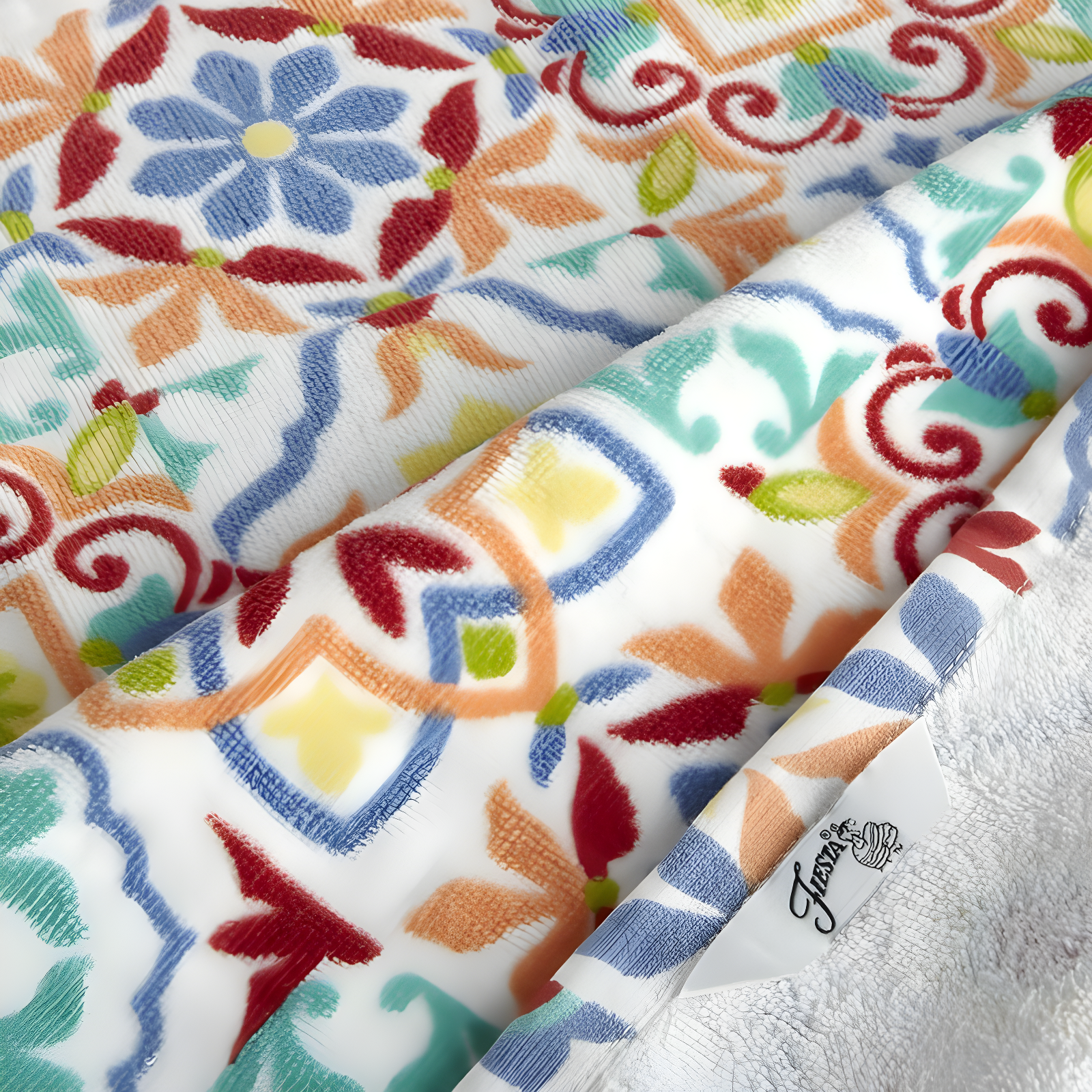 Fiesta Worn Tiles Kitchen Towels Set (Set of 2)