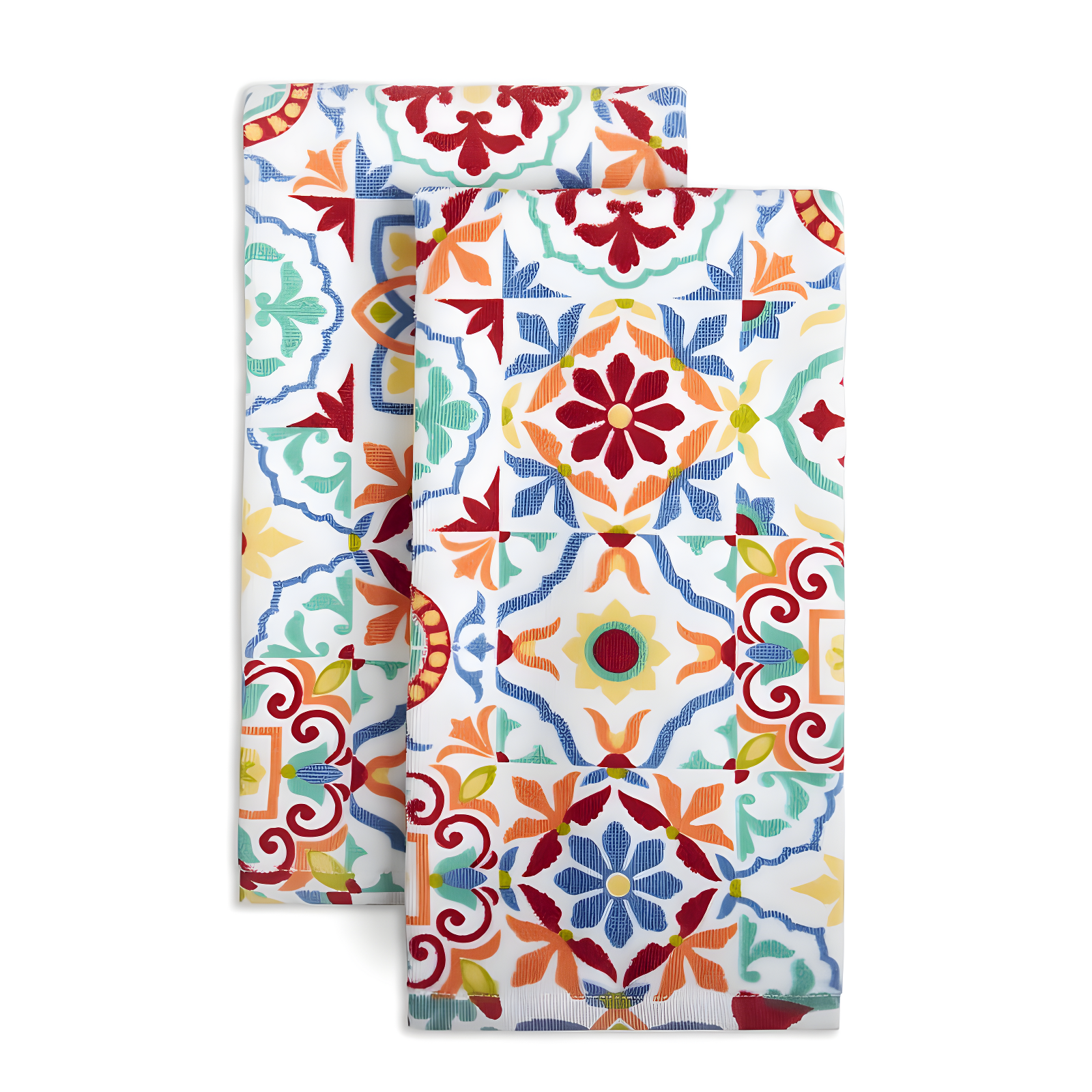 Fiesta Worn Tiles Kitchen Towels Set (Set of 2)