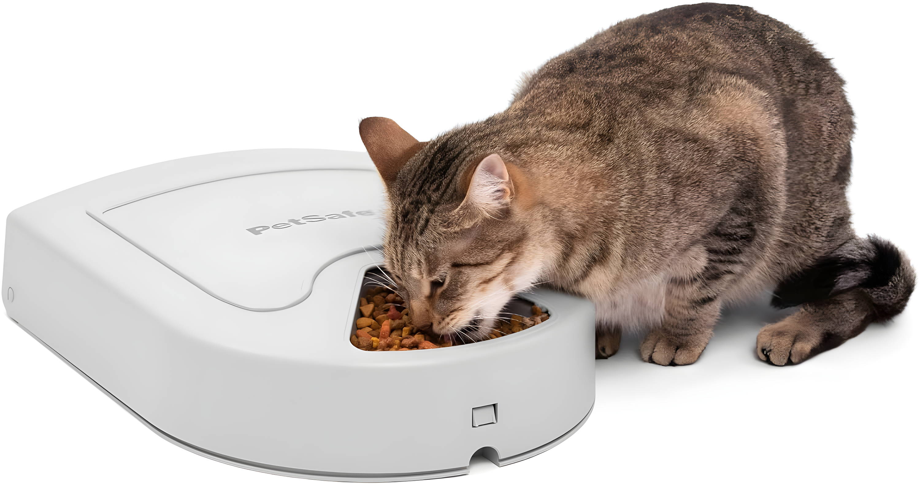 PetSafe 5 Meal Programmable Pet Food Dispenser, Automatic Dog and Cat Feeder - Dry or Semi-Moist Pet Food, Timed Cat Feeder or Dog Feeder, Slow Feed Portion Control (5 Cup/40 Ounce Total Capacity)