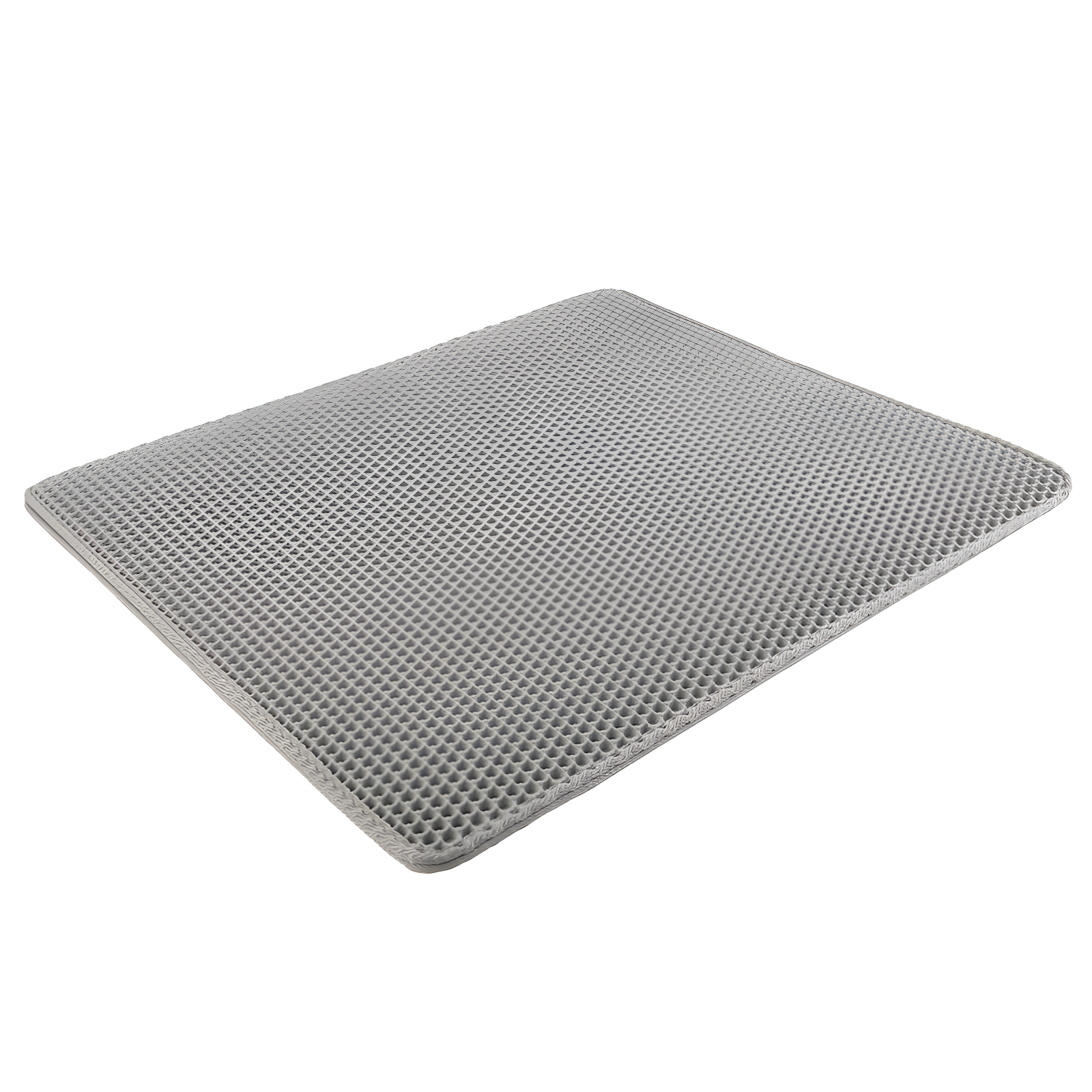 Cat Litter Mat - 30x24 Waterproof Litter Box Mat with Dual-Layer Honeycomb Design for Trapping Litter - Slip-Resistant Cat Mat